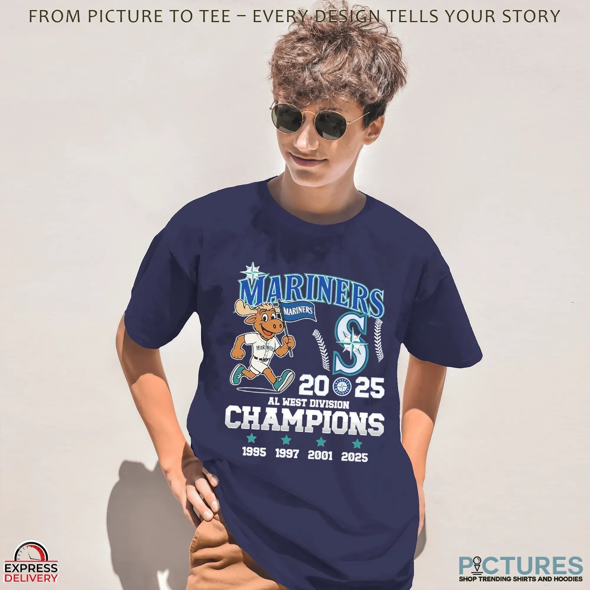 Seattle Mariners AL West Division Champions 2025 1995 1997 2001 T Shirt