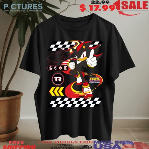 Shadow the Hedgehog Racing Sonic Racing Crossworlds Video Game Graphic T Shirt