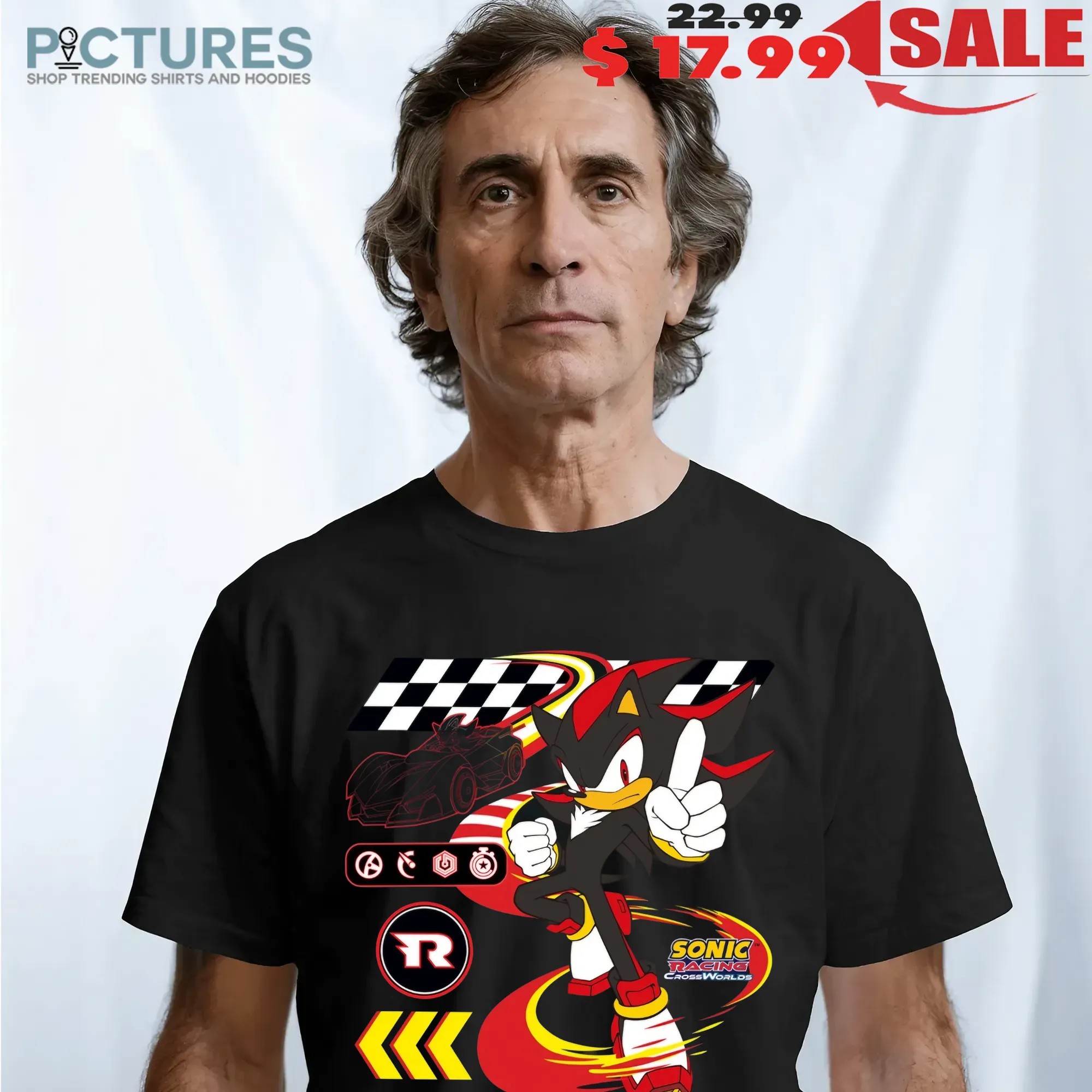 Shadow the Hedgehog Racing Sonic Racing Crossworlds Video Game Graphic T Shirt