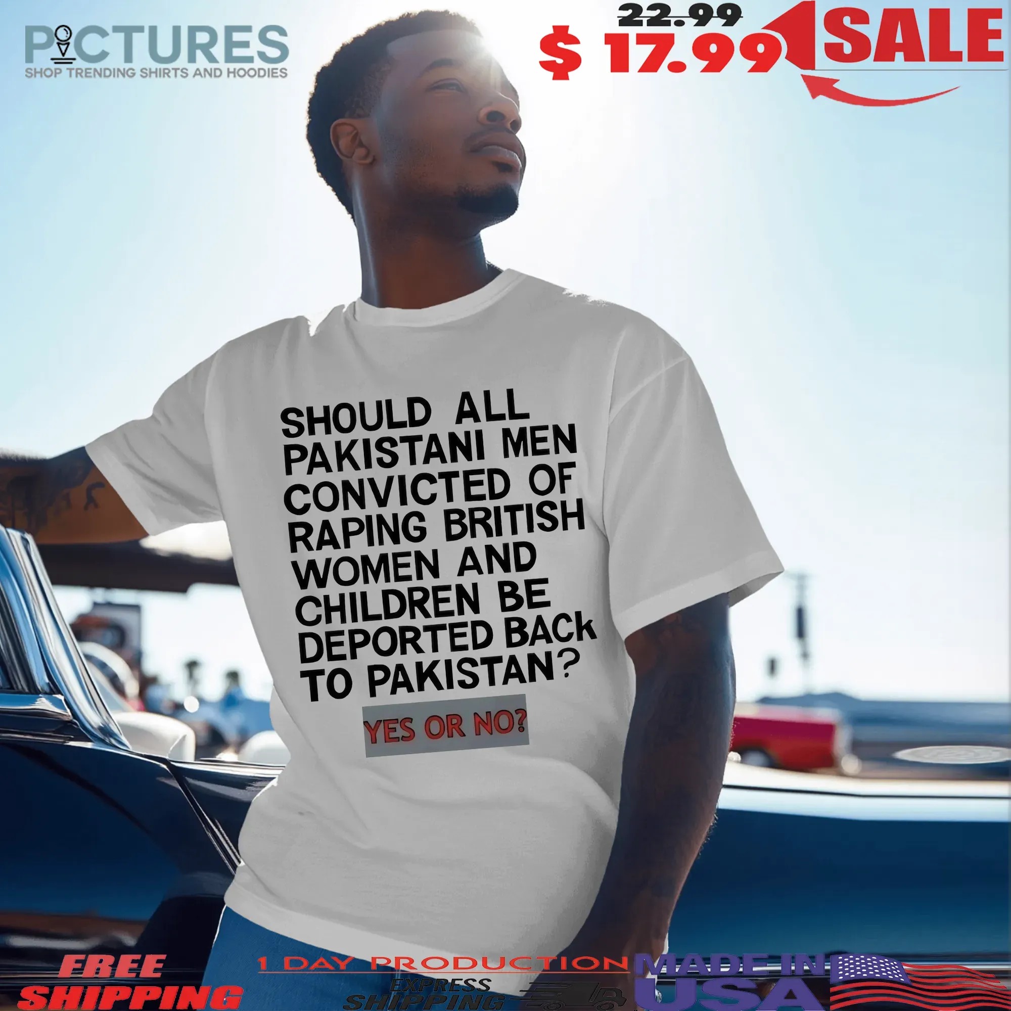 Should All Pakistani Men Convicted Of Raping British Women And Children Be Deported Back To Pakistan Yes Or No T Shirt
