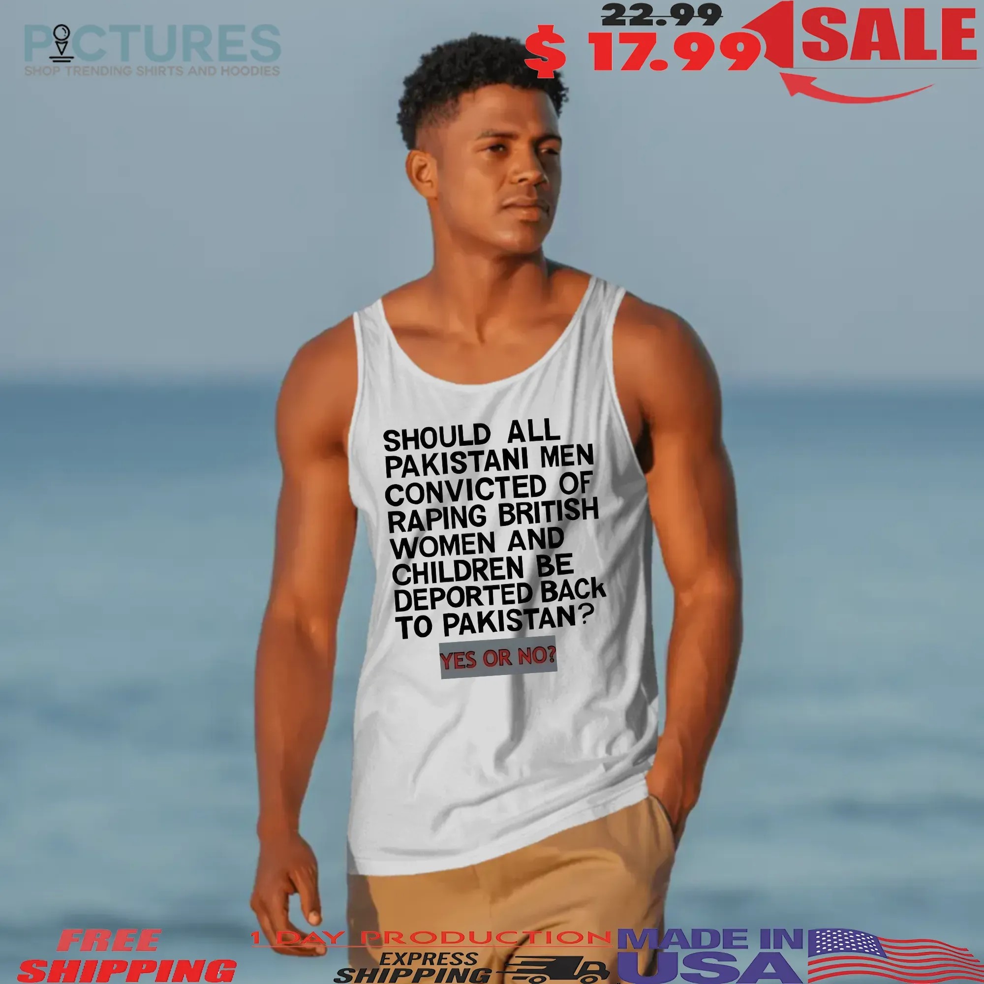 Should All Pakistani Men Convicted Of Raping British Women And Children Be Deported Back To Pakistan Yes Or No T Shirt