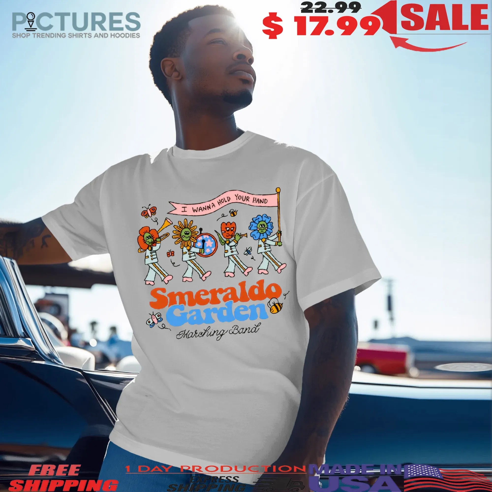 Smeraldo Garden Marching Band I Wanna Hold Your Hand T Shirt