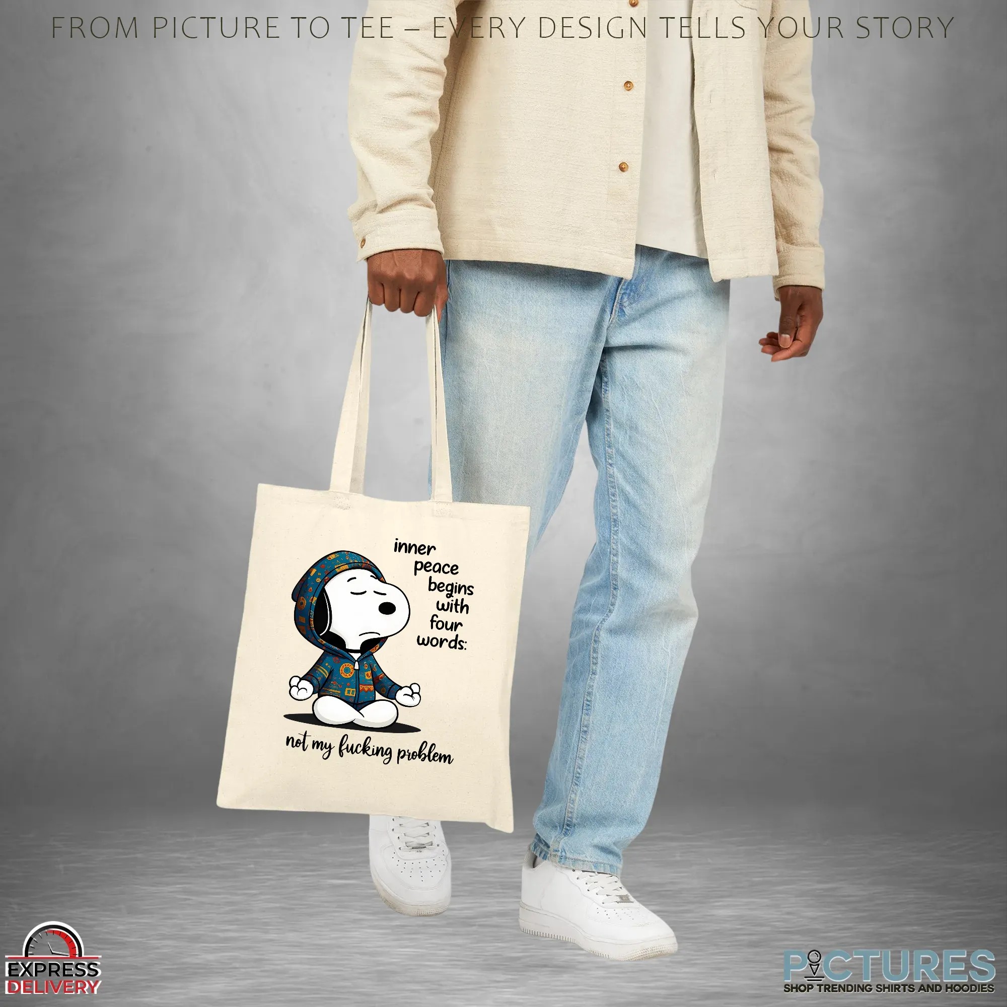 Snoopy Inner Peace Begins With Four Words not My Fucking Problem T Shirt