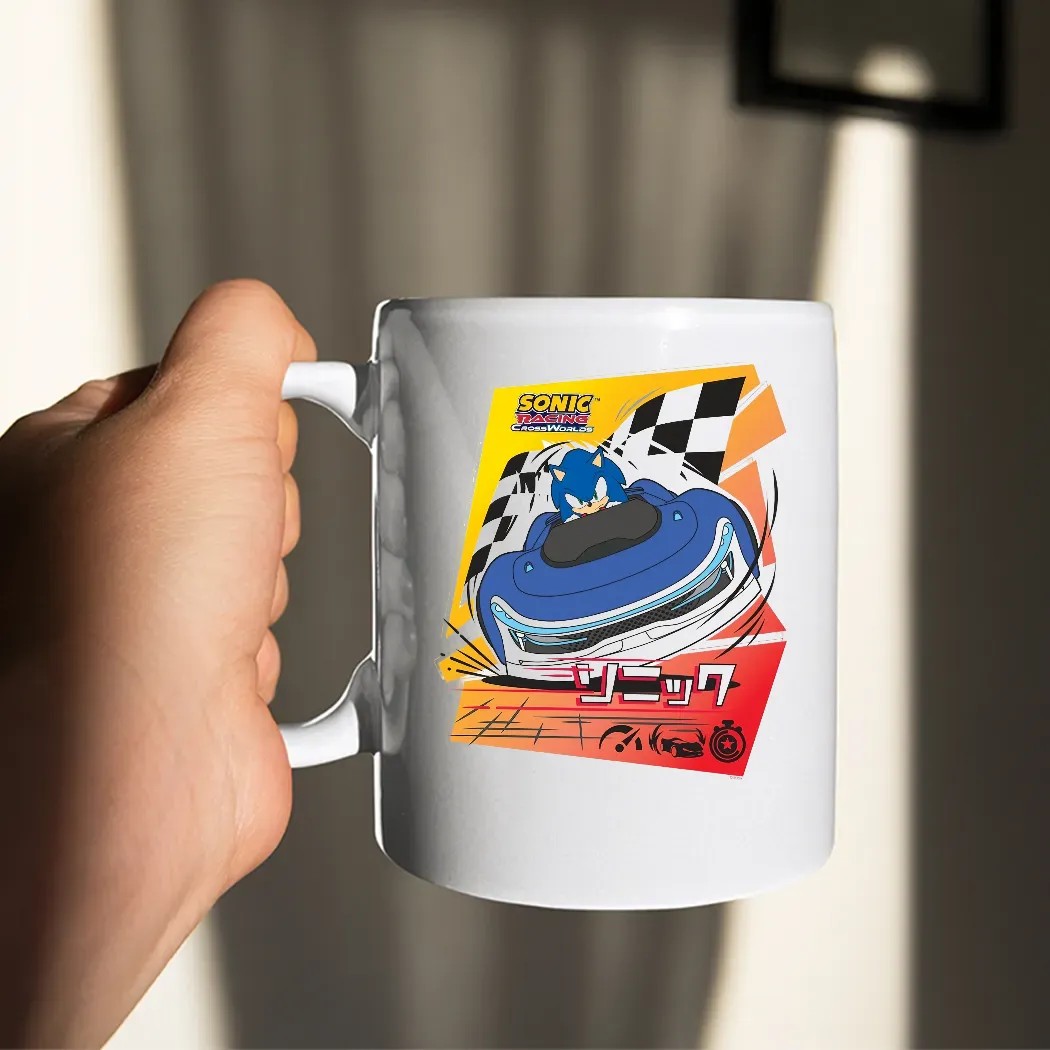 Sonic the Hedgehog Racing Car Sonic Racing Crossworlds Video Game Graphic T Shirt