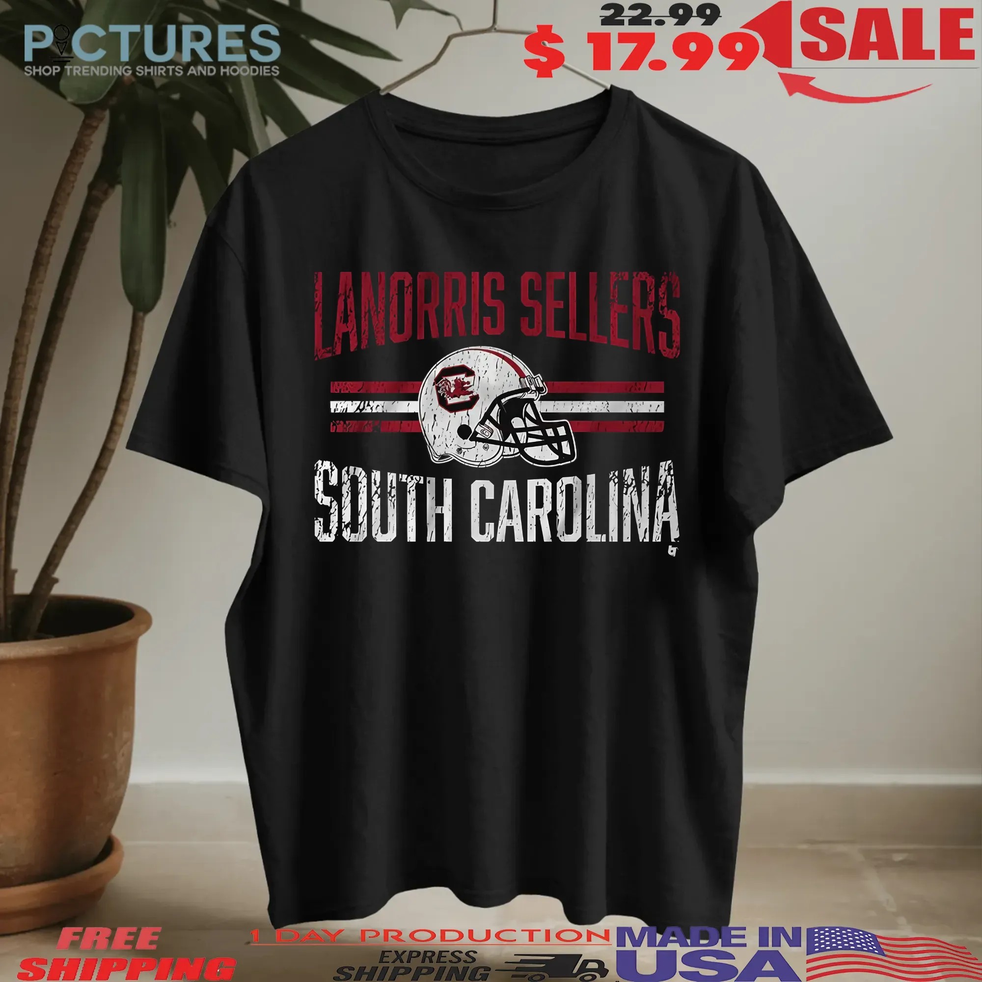 South Carolina Football LaNorris Sellers Helmet Hero Vintage T Shirt