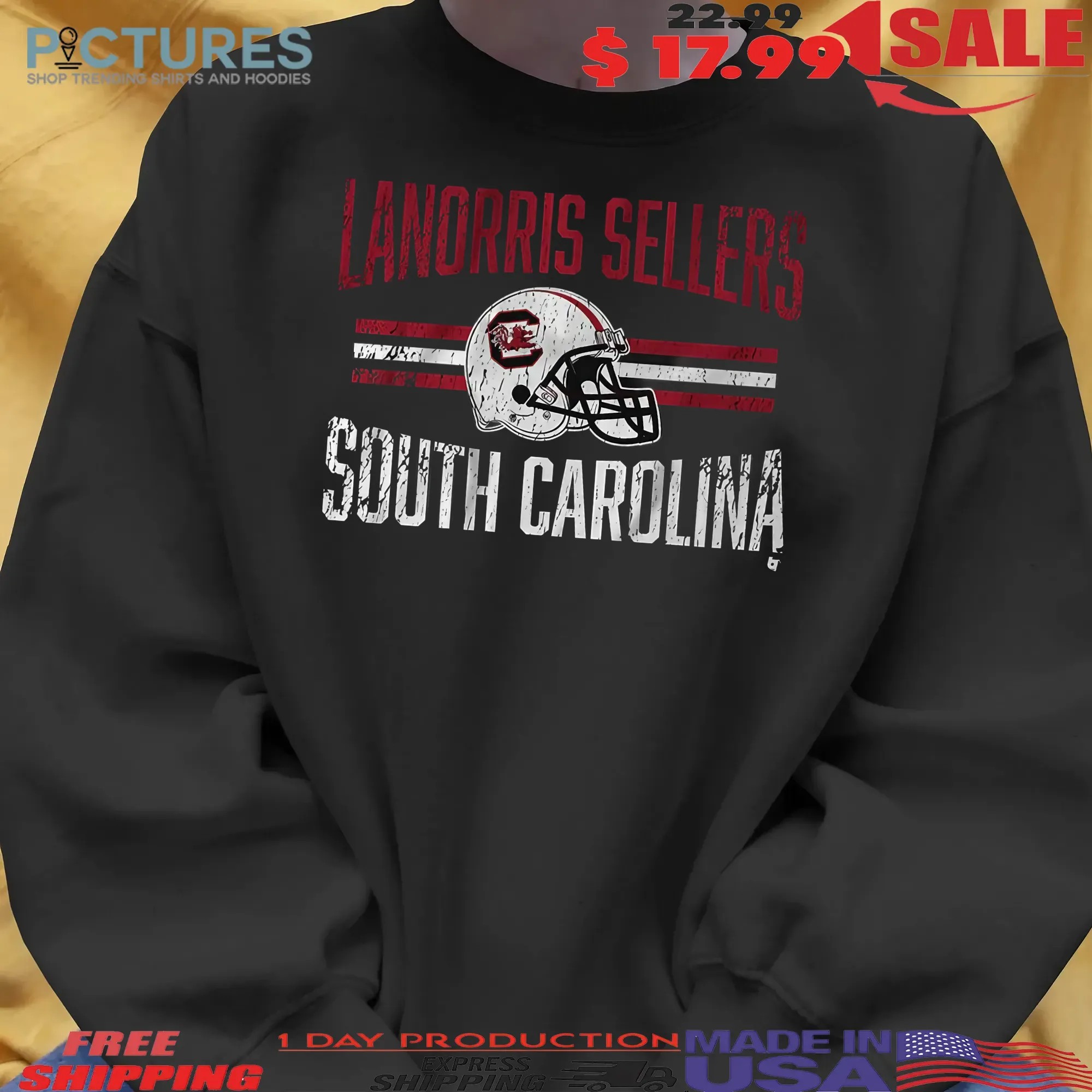 South Carolina Football LaNorris Sellers Helmet Hero Vintage T Shirt