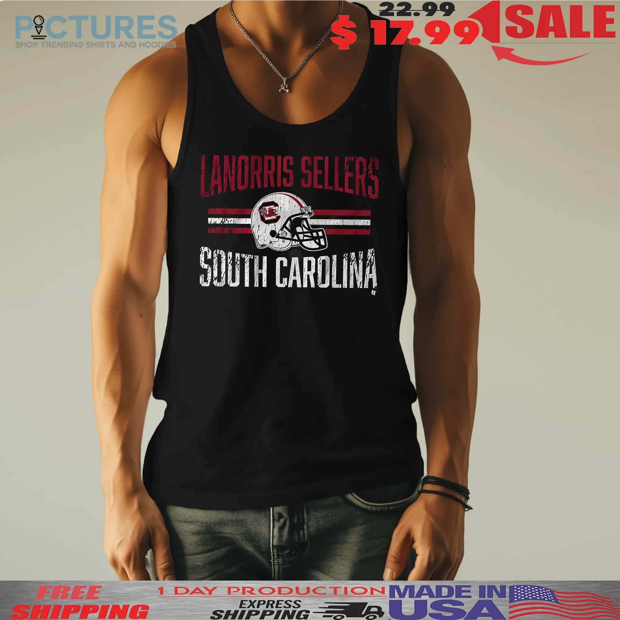 South Carolina Football LaNorris Sellers Helmet Hero Vintage T Shirt
