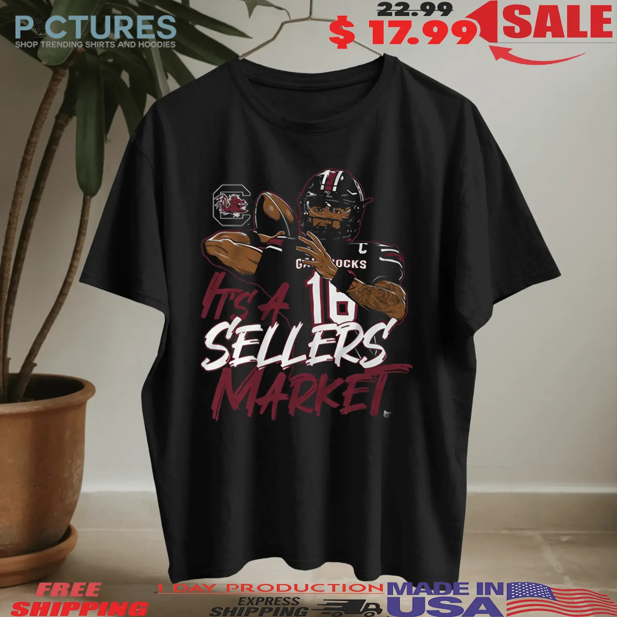South Carolina Gamecocks Football It's A LaNorris Sellers Market Graphic T Shirt