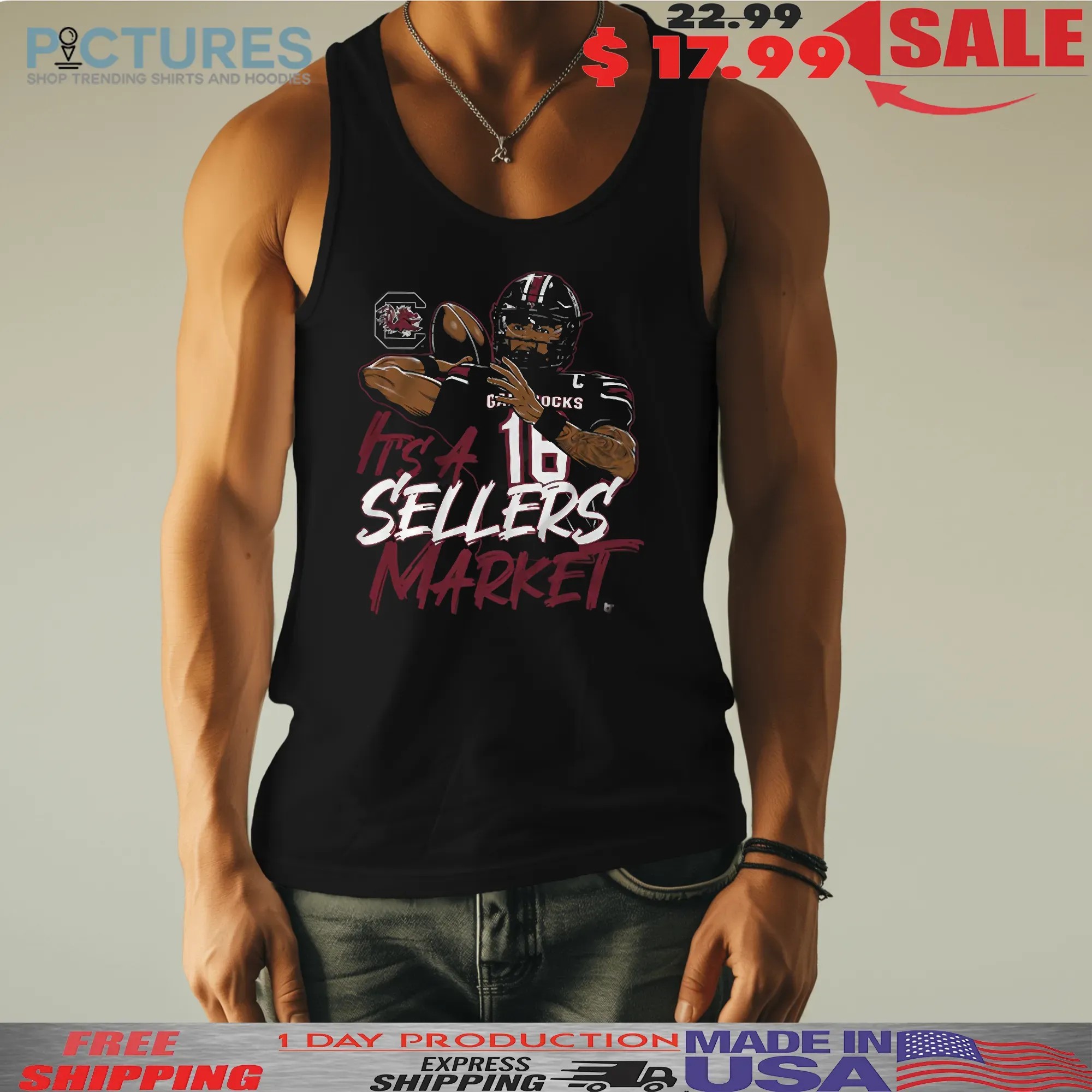 South Carolina Gamecocks Football It's A LaNorris Sellers Market Graphic T Shirt