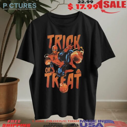 Spider-Man Trick or Treat Halloween Marvel Spooky Season T Shirt