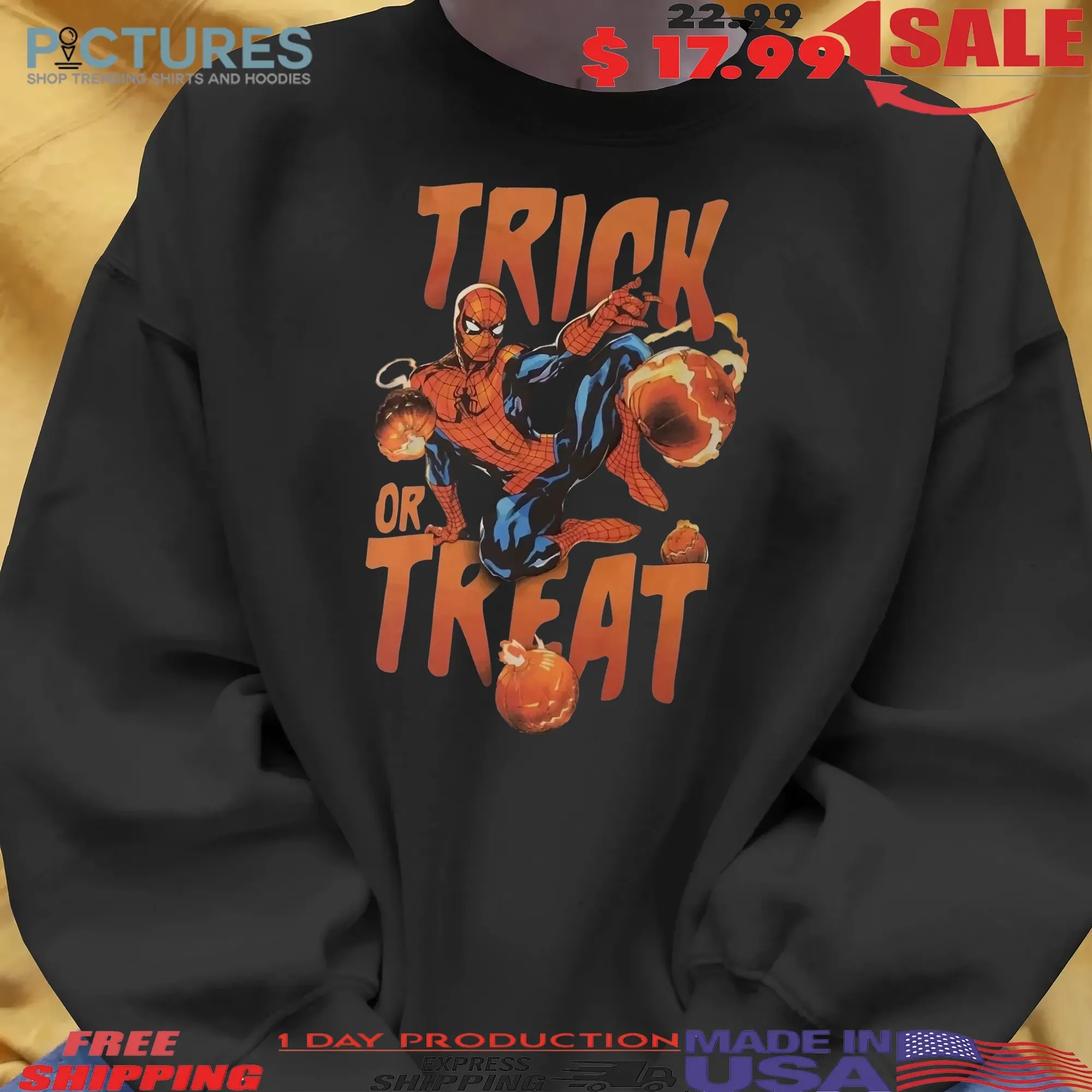 Spider-Man Trick or Treat Halloween Marvel Spooky Season T Shirt