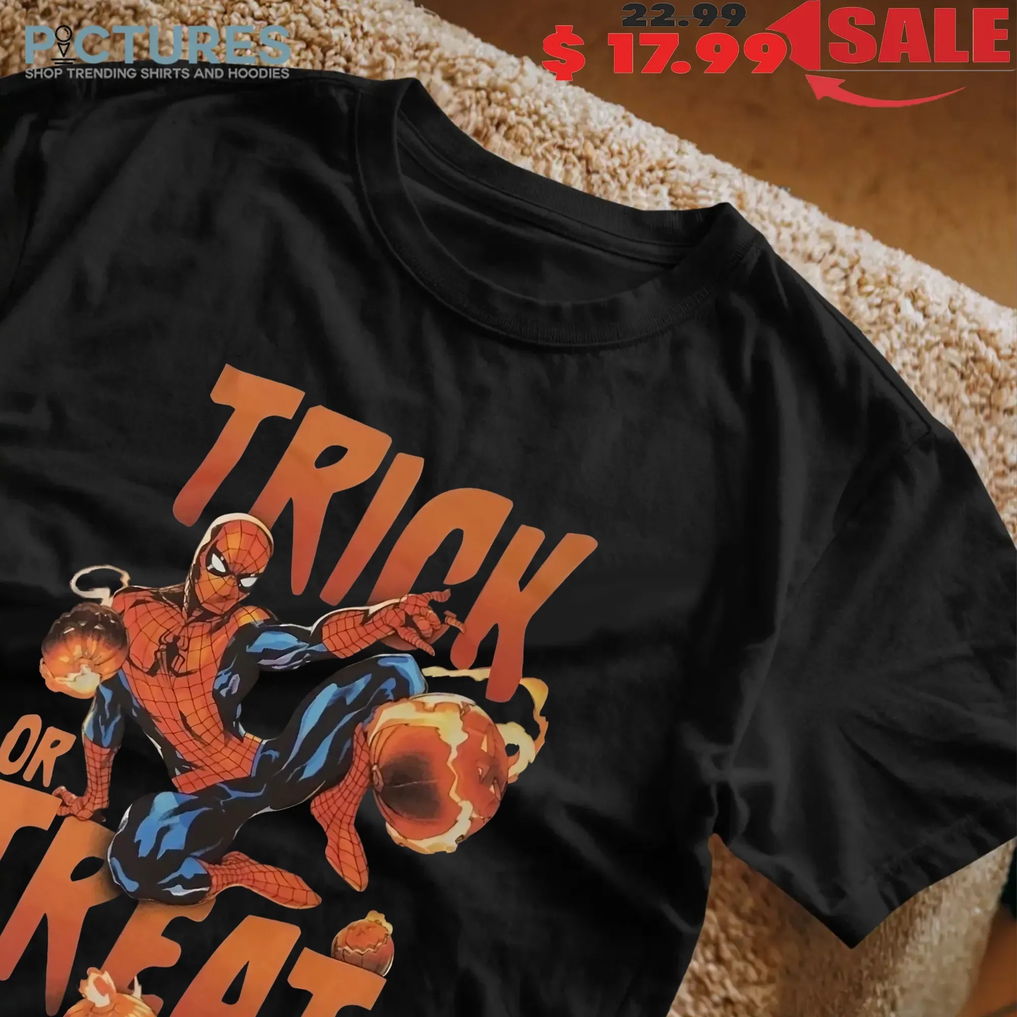 Spider-Man Trick or Treat Halloween Marvel Spooky Season T Shirt