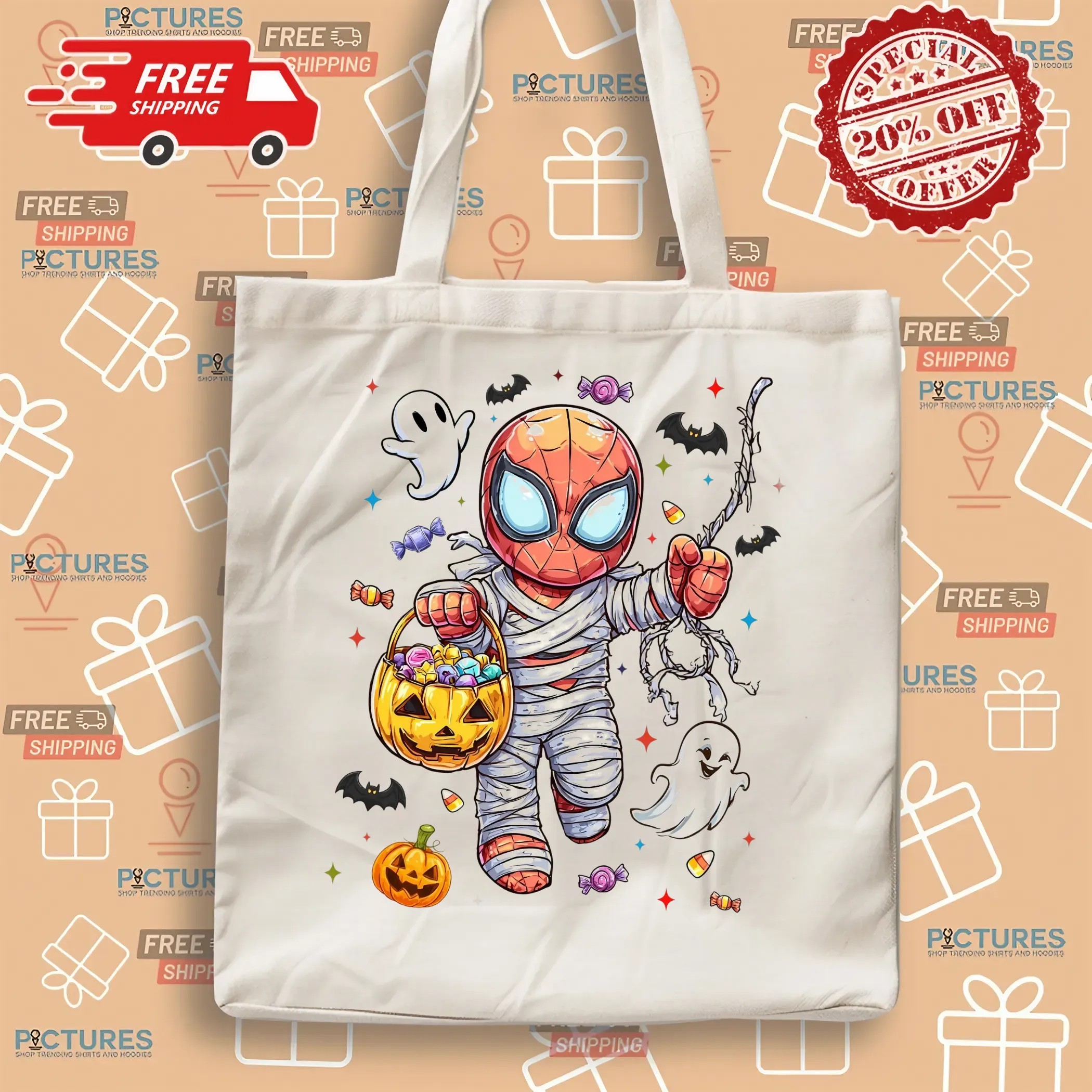 Spider Halloween Cute Chibi Superhero Trick Or Treat Spooky Season T Shirt