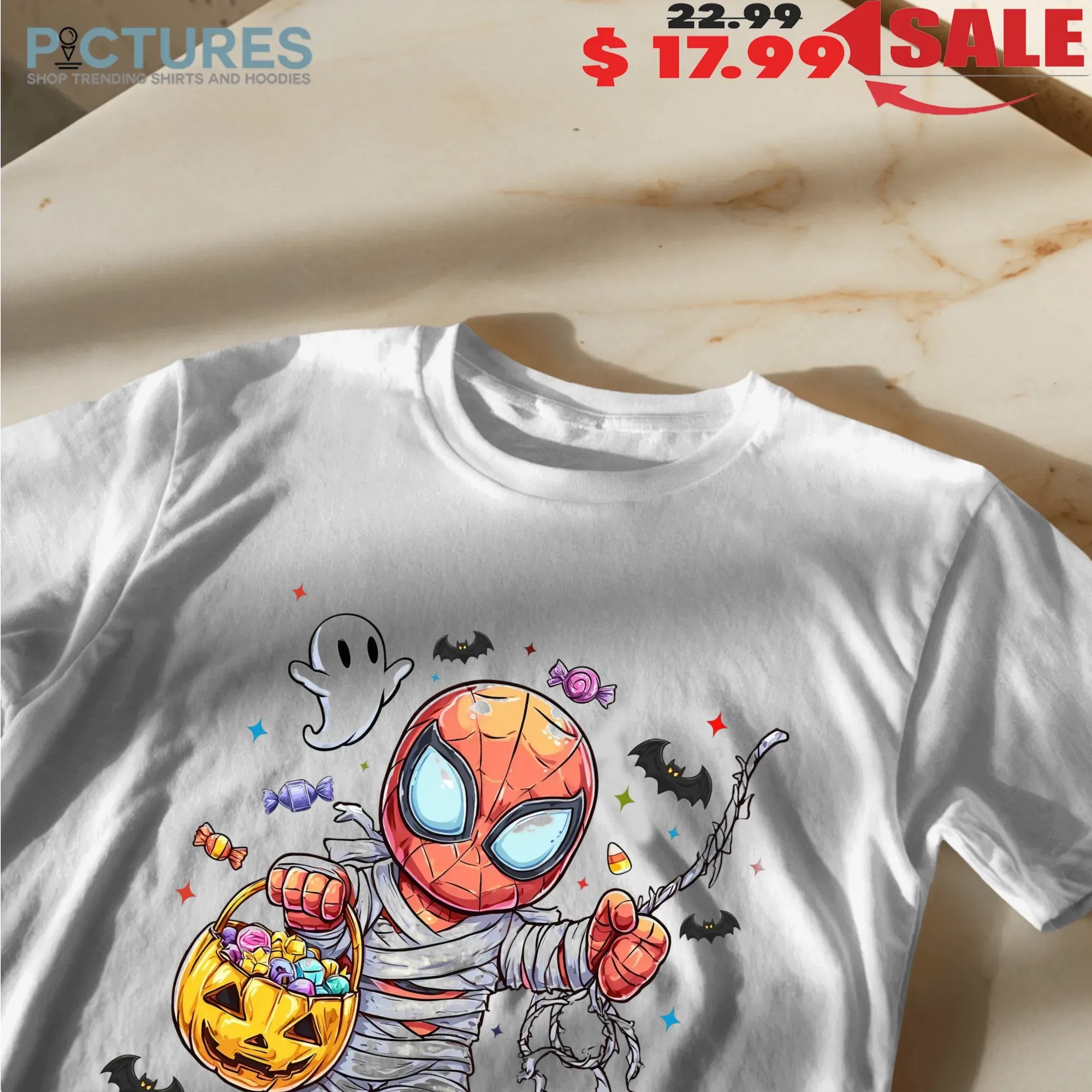Spider Halloween Cute Chibi Superhero Trick Or Treat Spooky Season T Shirt
