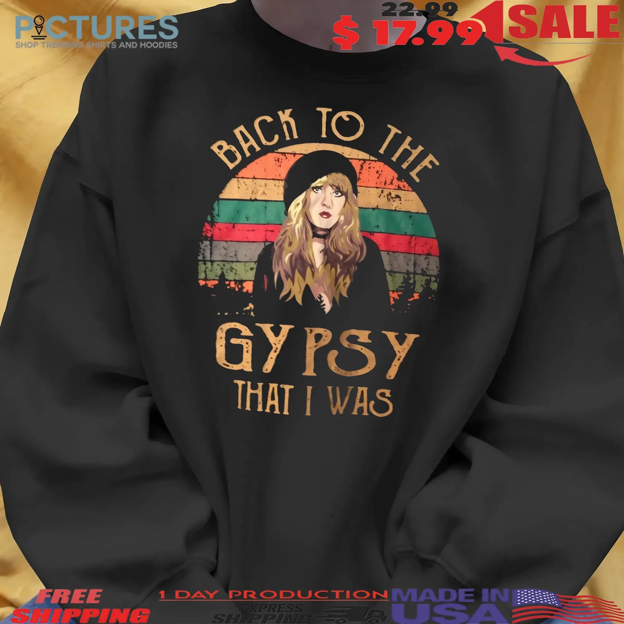 Stevie Nicks Back To The Gypsy That I Was Boho 70s Rock T Shirt