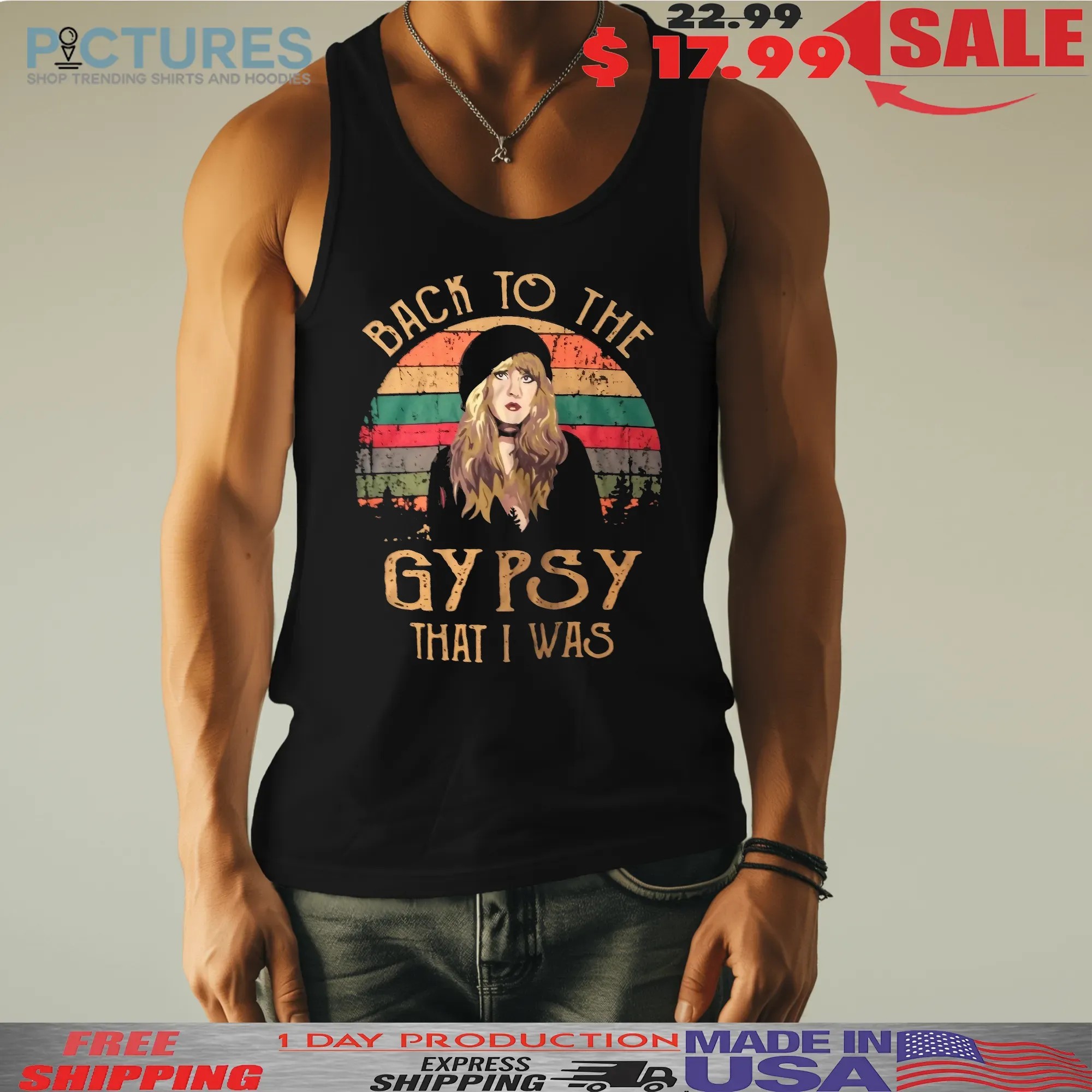 Stevie Nicks Back To The Gypsy That I Was Boho 70s Rock T Shirt