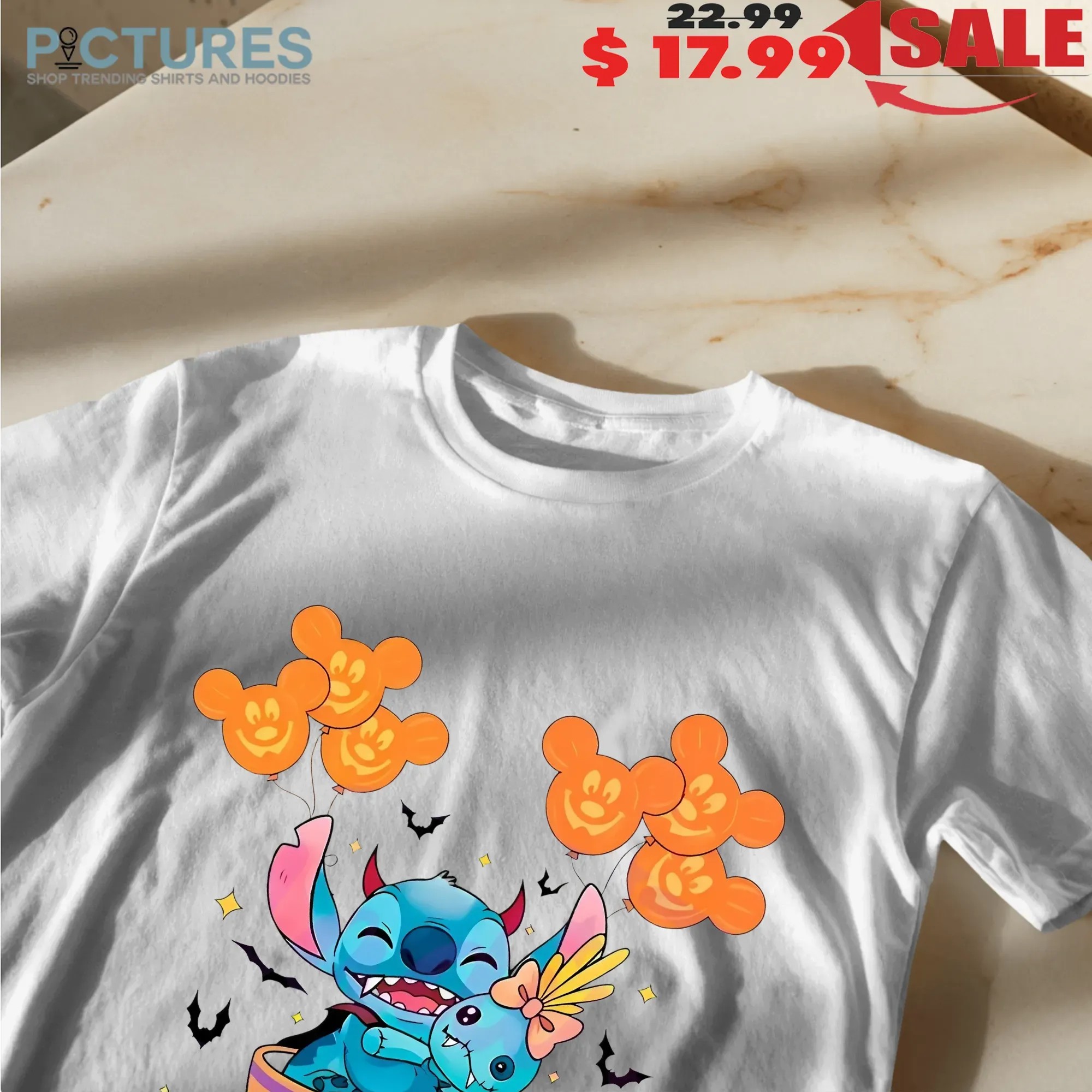 Stitch And Scrump Teacup Cute Spooky Season Disney Halloween T Shirt