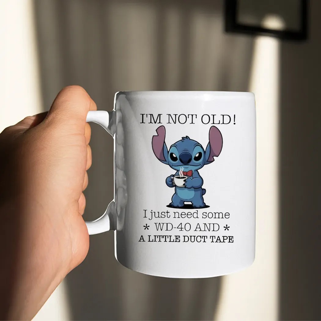 Stitch Coffee I’m Not Old I Just Need Some Wd 40 And A Little Duct Tape Meme T Shirt