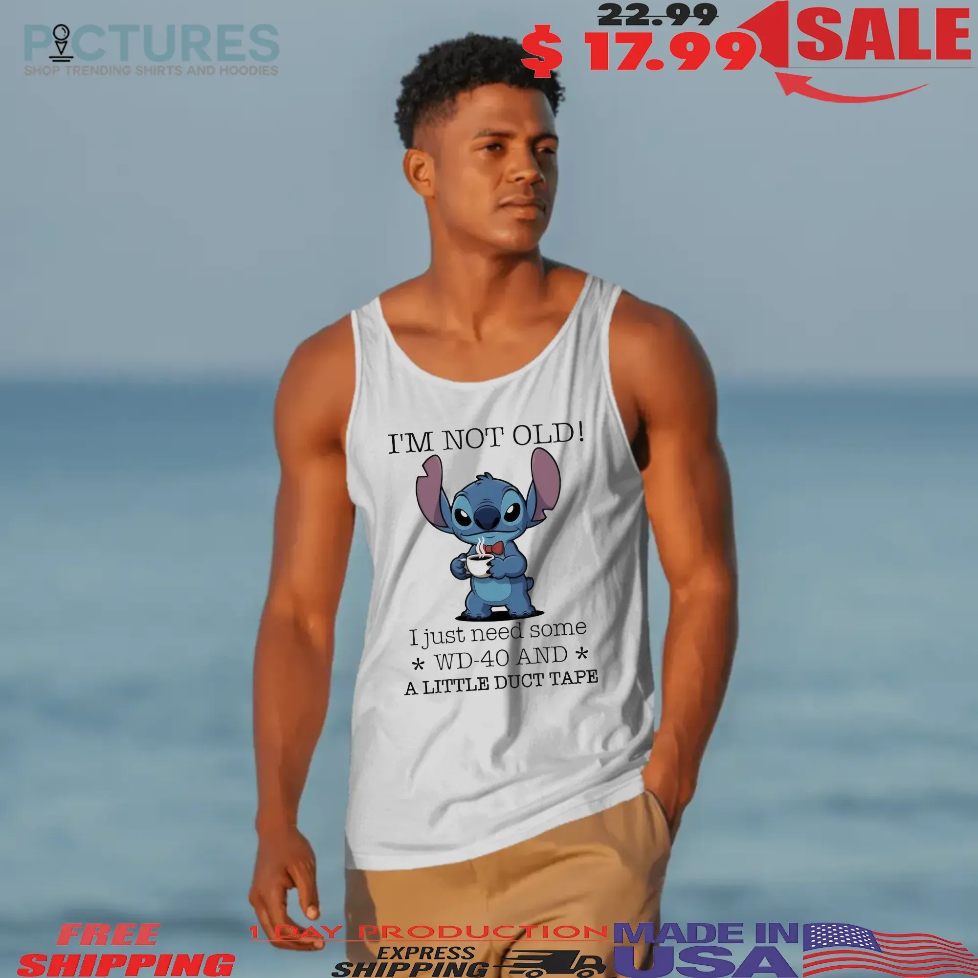 Stitch Coffee I’m Not Old I Just Need Some Wd 40 And A Little Duct Tape Meme T Shirt