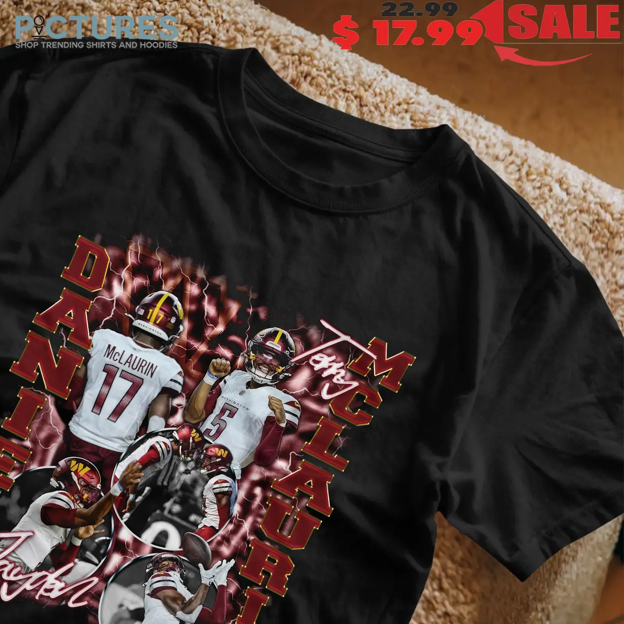Style Jayden Daniels and Terry Mclaurin Washington Commanders Vintage Bootleg T Shirt