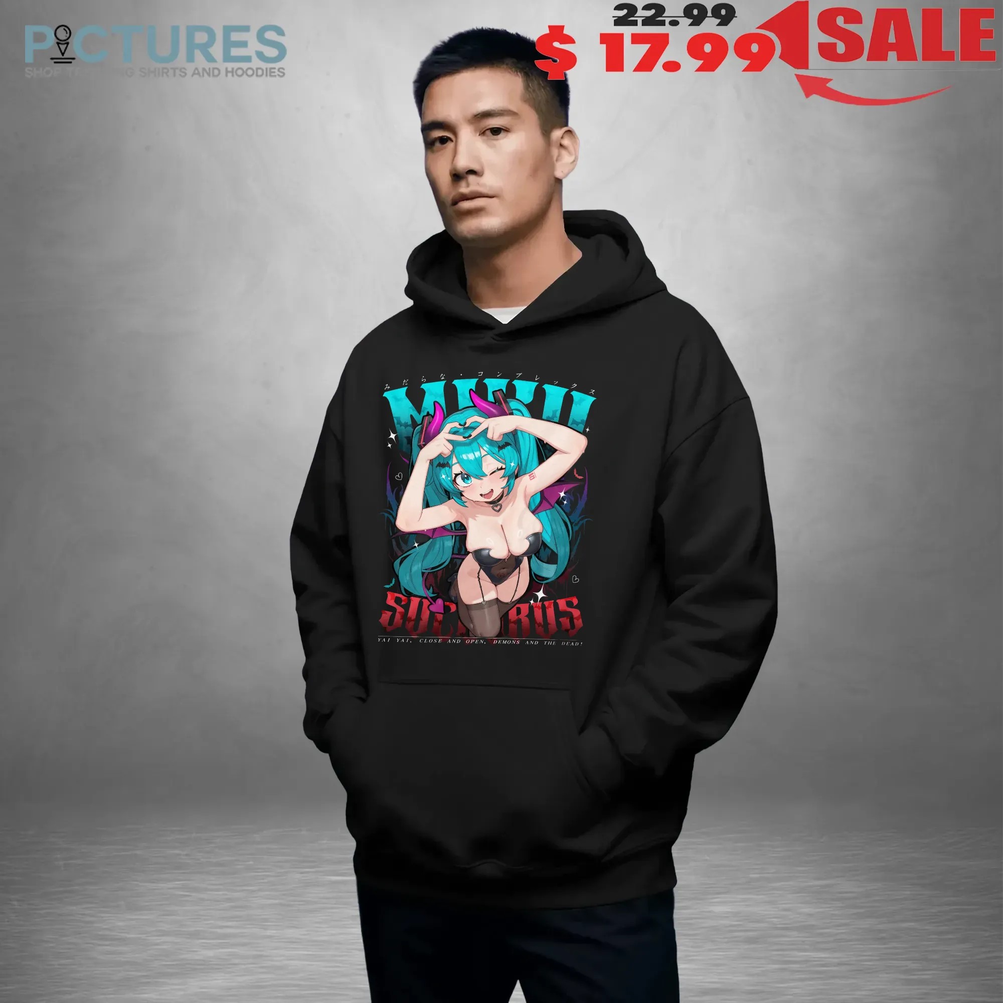 Succubus Miku Yai Yai Close And Open Demons And The Dead Graphic T Shirt