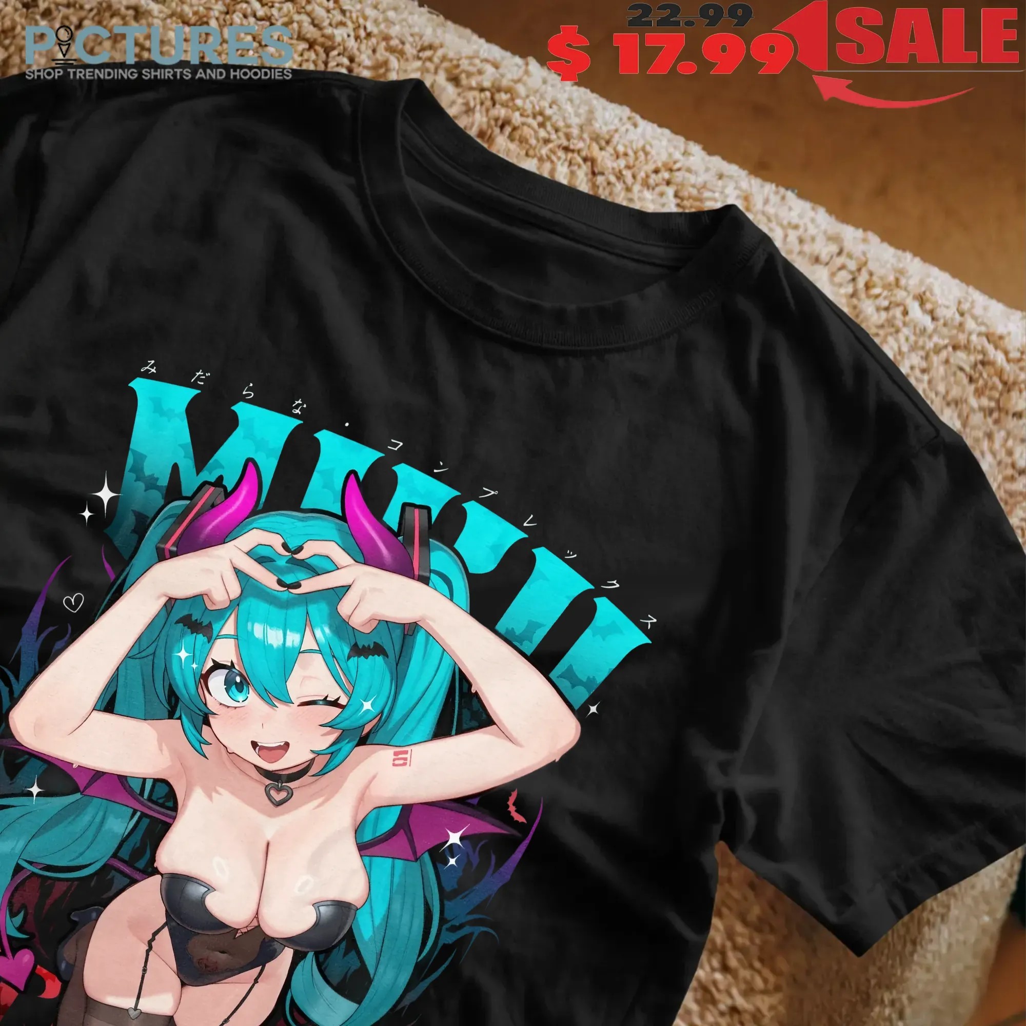 Succubus Miku Yai Yai Close And Open Demons And The Dead Graphic T Shirt