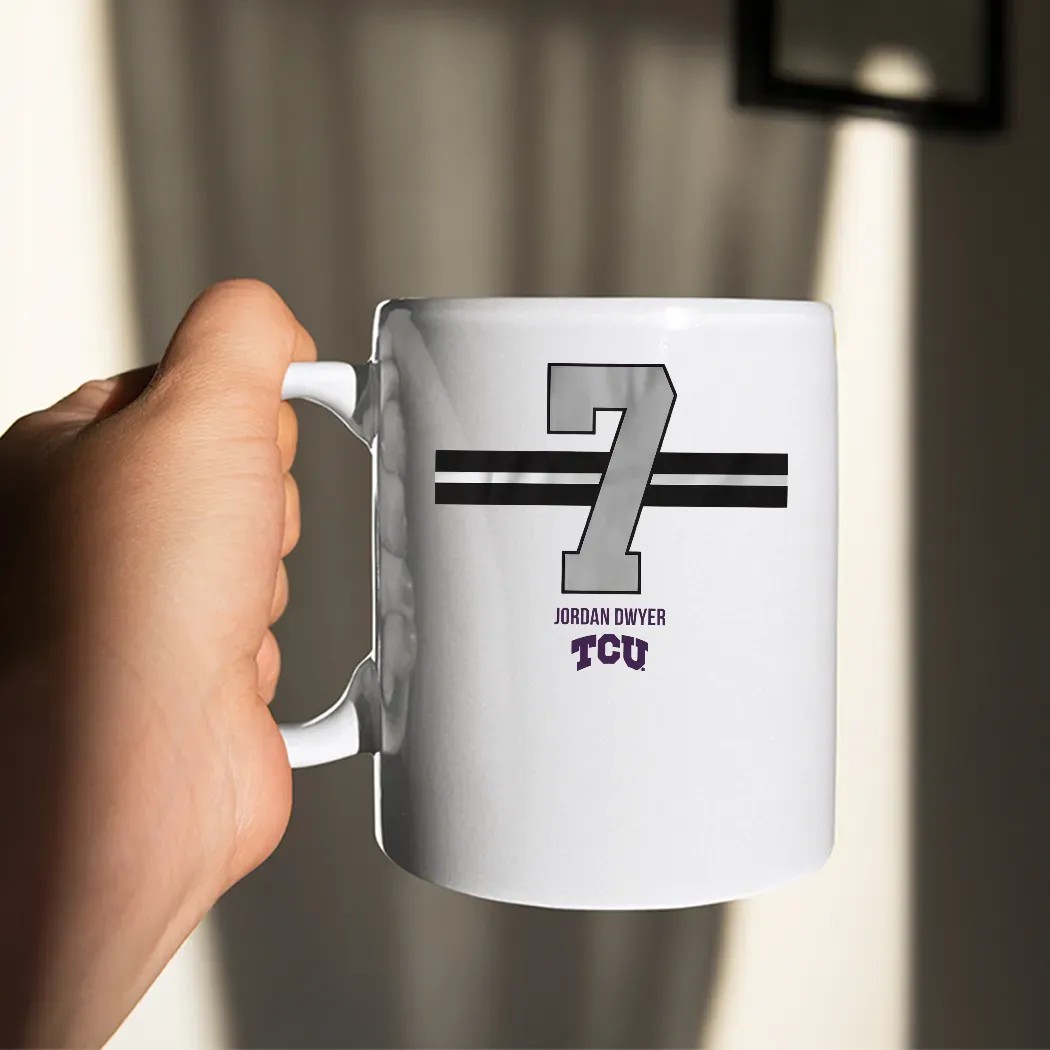 TCU Horned Frogs Football Jordan Dwyer 7 Stripe T Shirt