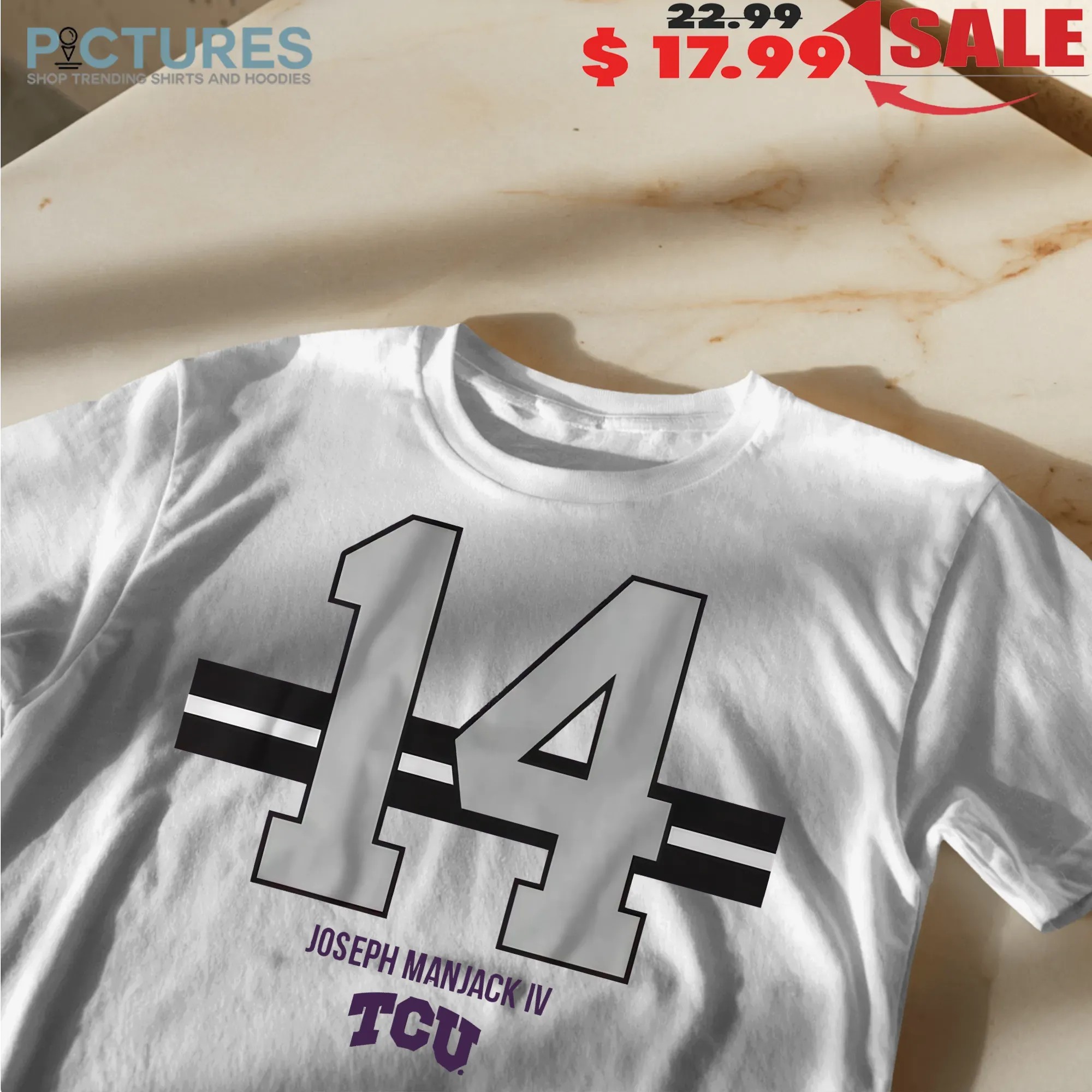 TCU Horned Frogs Football Joseph Manjack IV 14 Stripe T Shirt