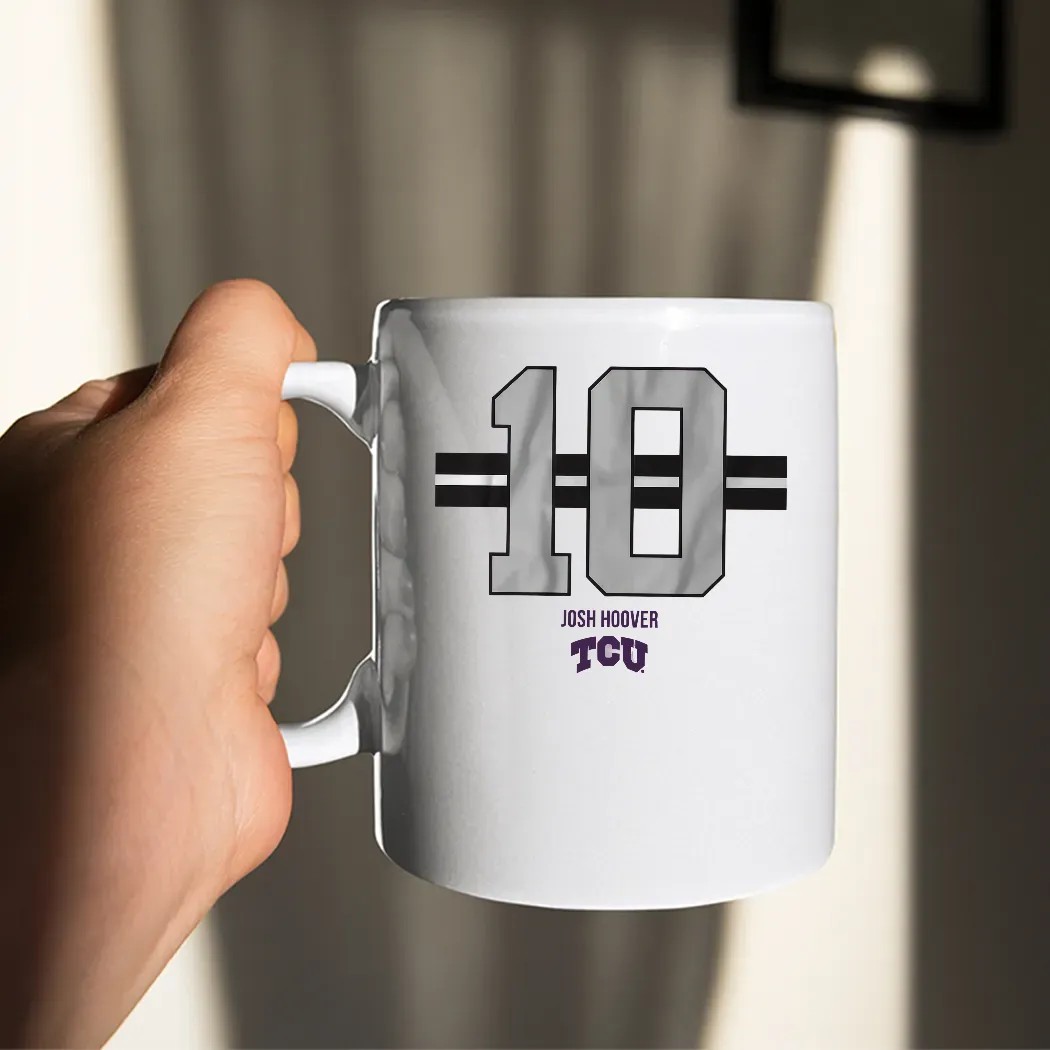 TCU Horned Frogs Football Josh Hoover 10 Stripe T Shirt