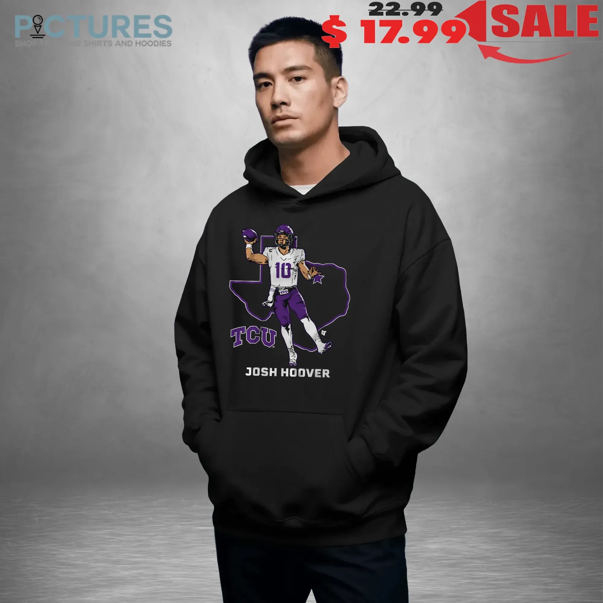 TCU Horned Frogs Football Josh Hoover State Star Graphic T Shirt
