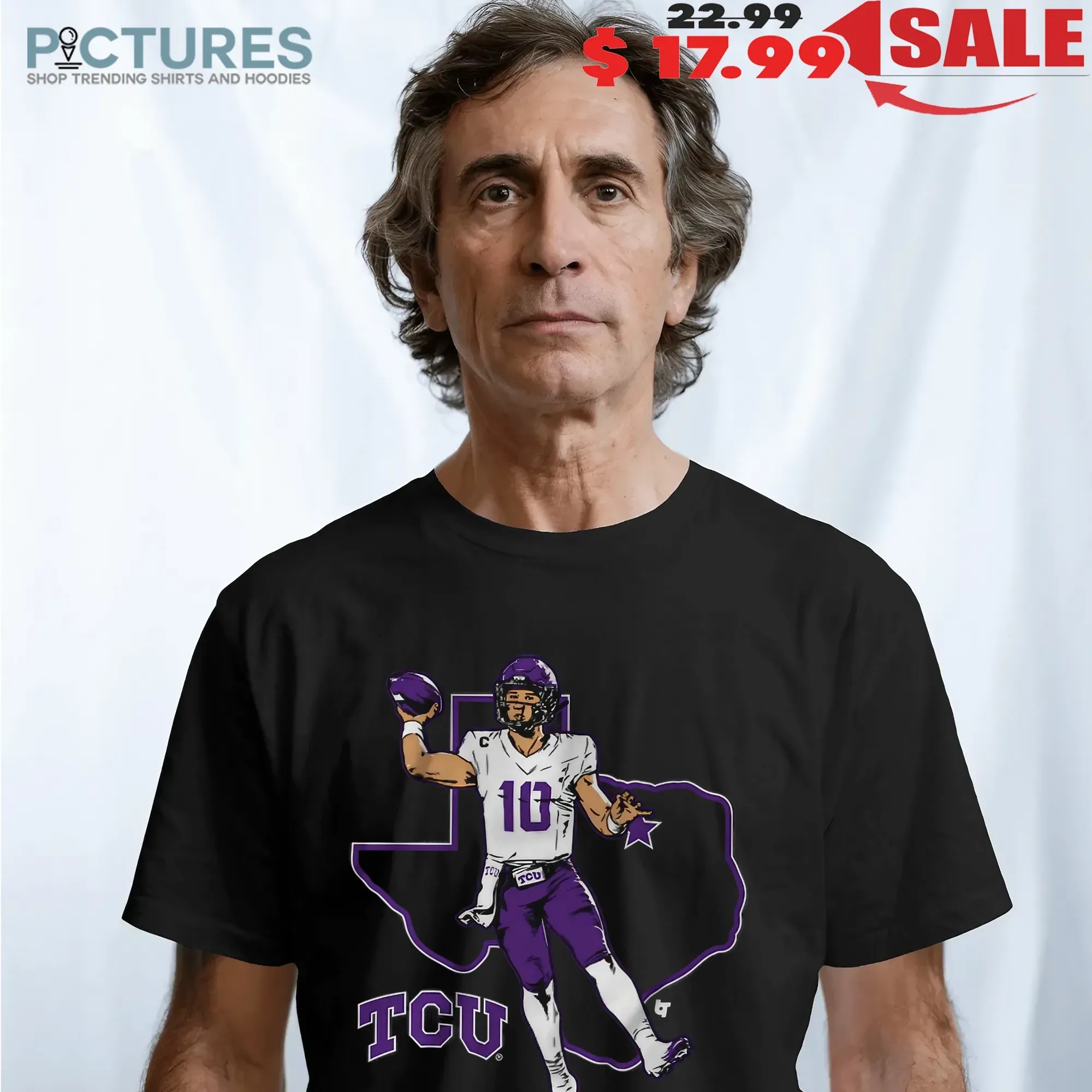 TCU Horned Frogs Football Josh Hoover State Star Graphic T Shirt