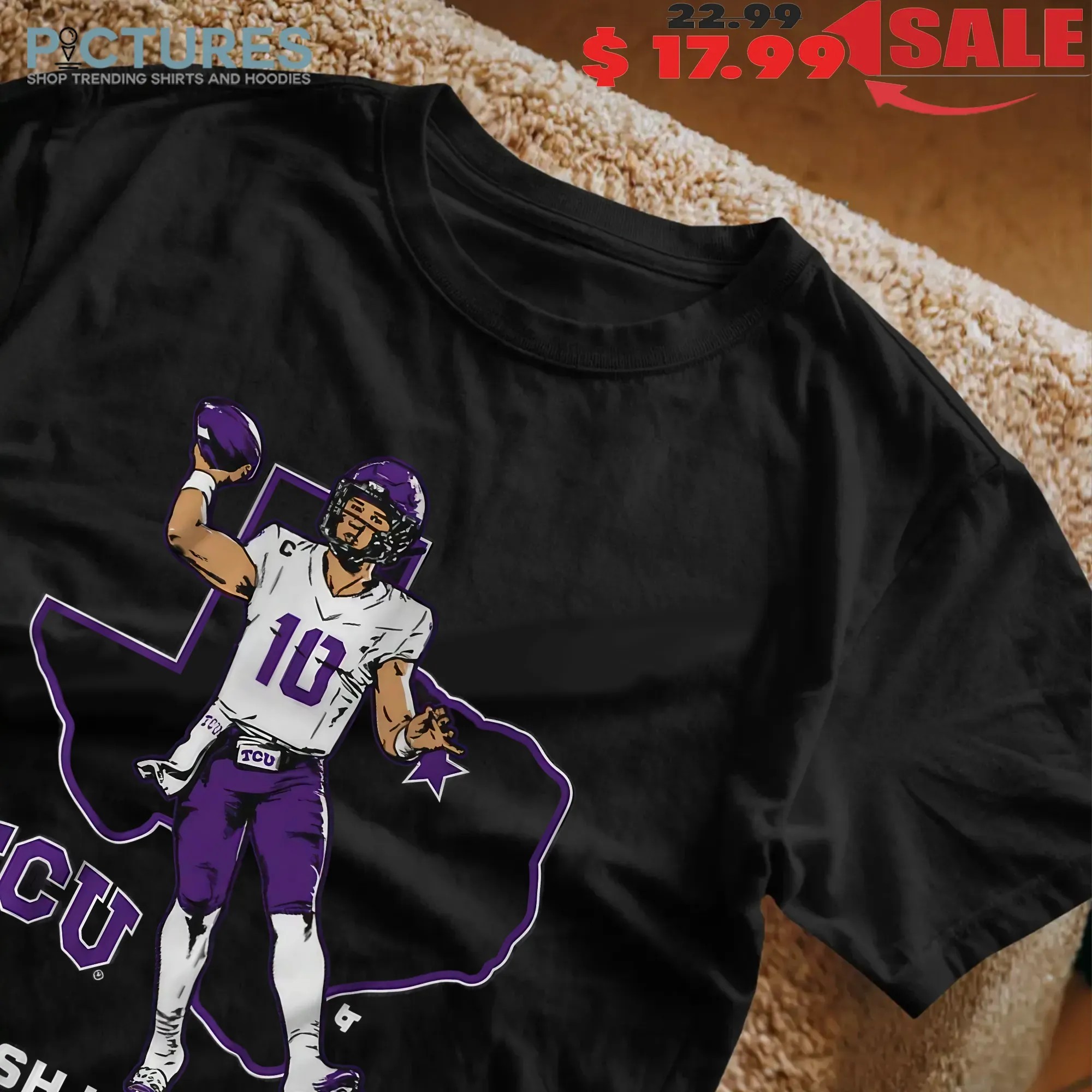 TCU Horned Frogs Football Josh Hoover State Star Graphic T Shirt