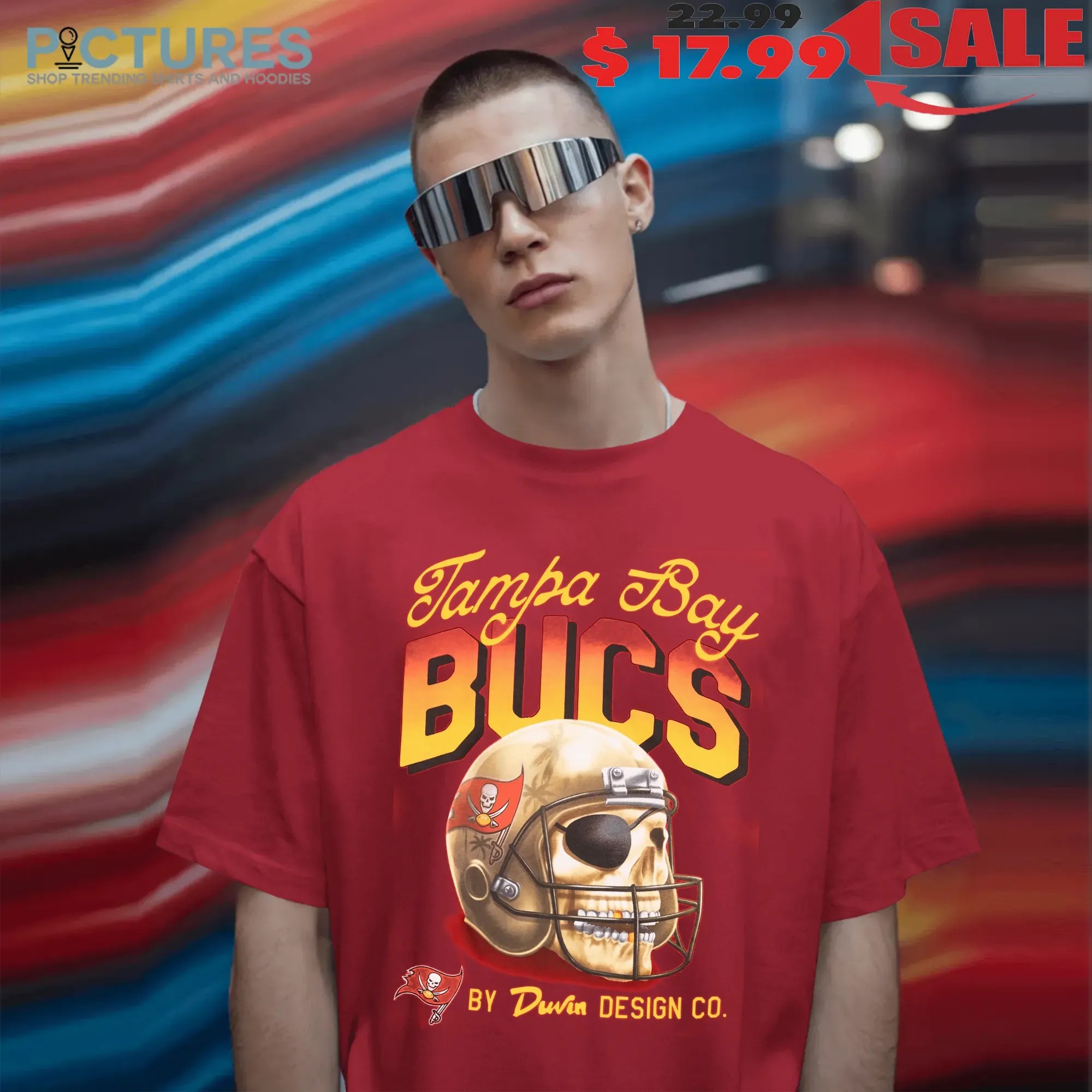 Tampa Bay Buccaneers 50 Seasons Of The Krewe Helmet Skull T Shirt