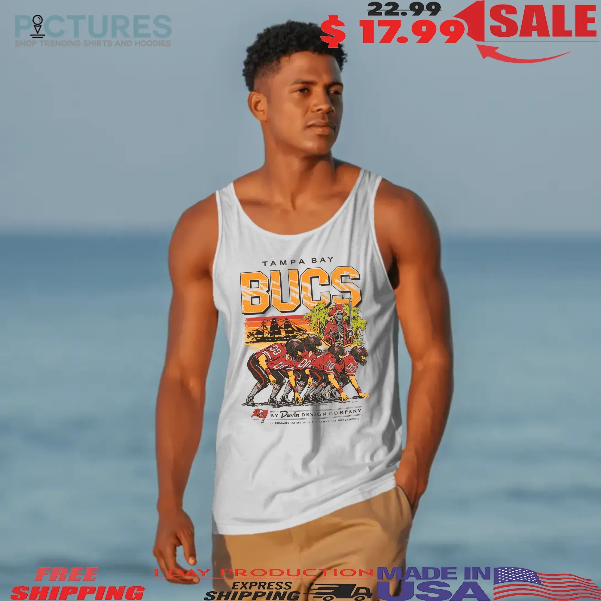 Tampa Bay Buccaneers Nfl 50 Seasons Of The Krewe Est 1976 Skull Pirate Football Graphic Shirt