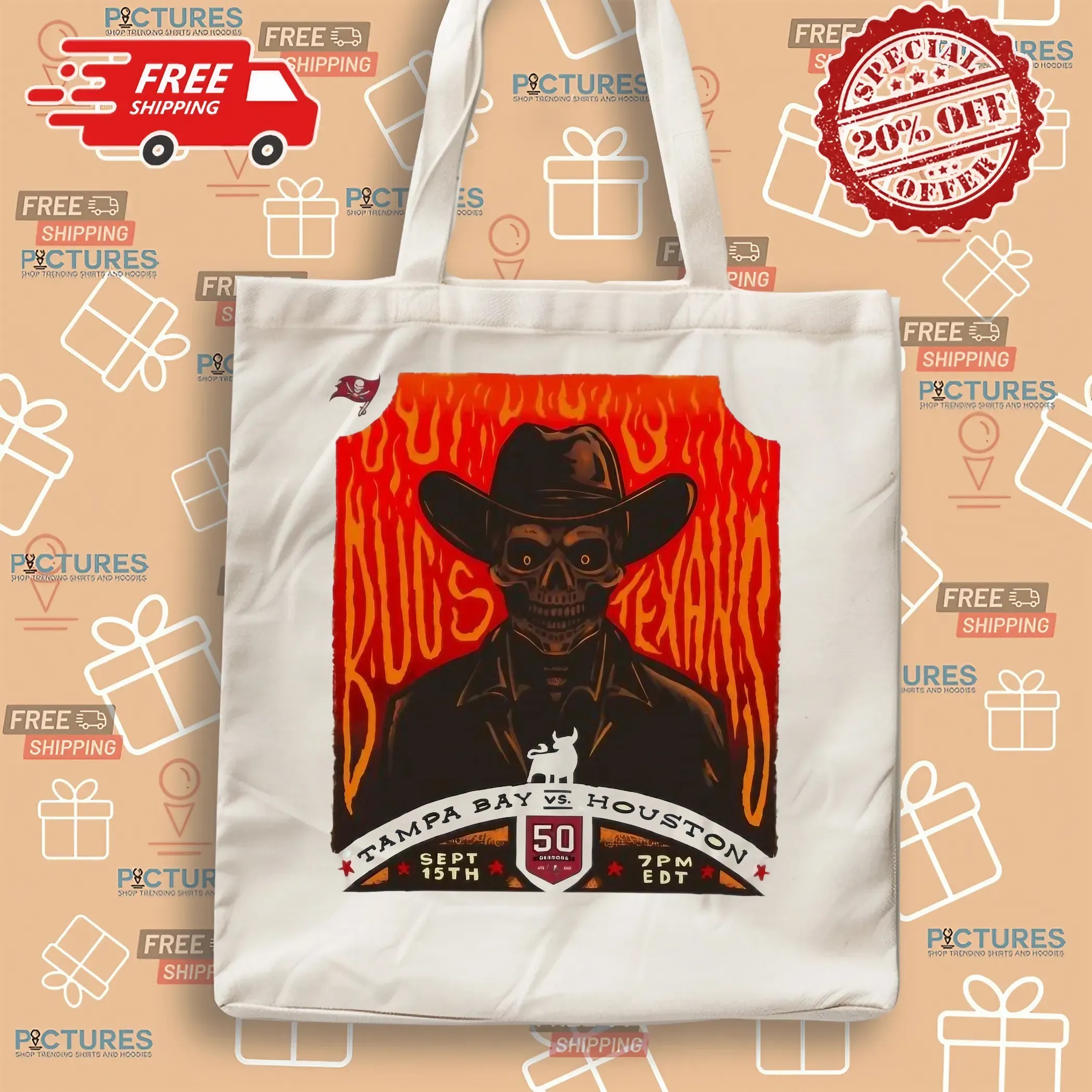 Tampa Bay Buccaneers Vs Houston Texans Nfl 2025 Gameday Skull T Shirt
