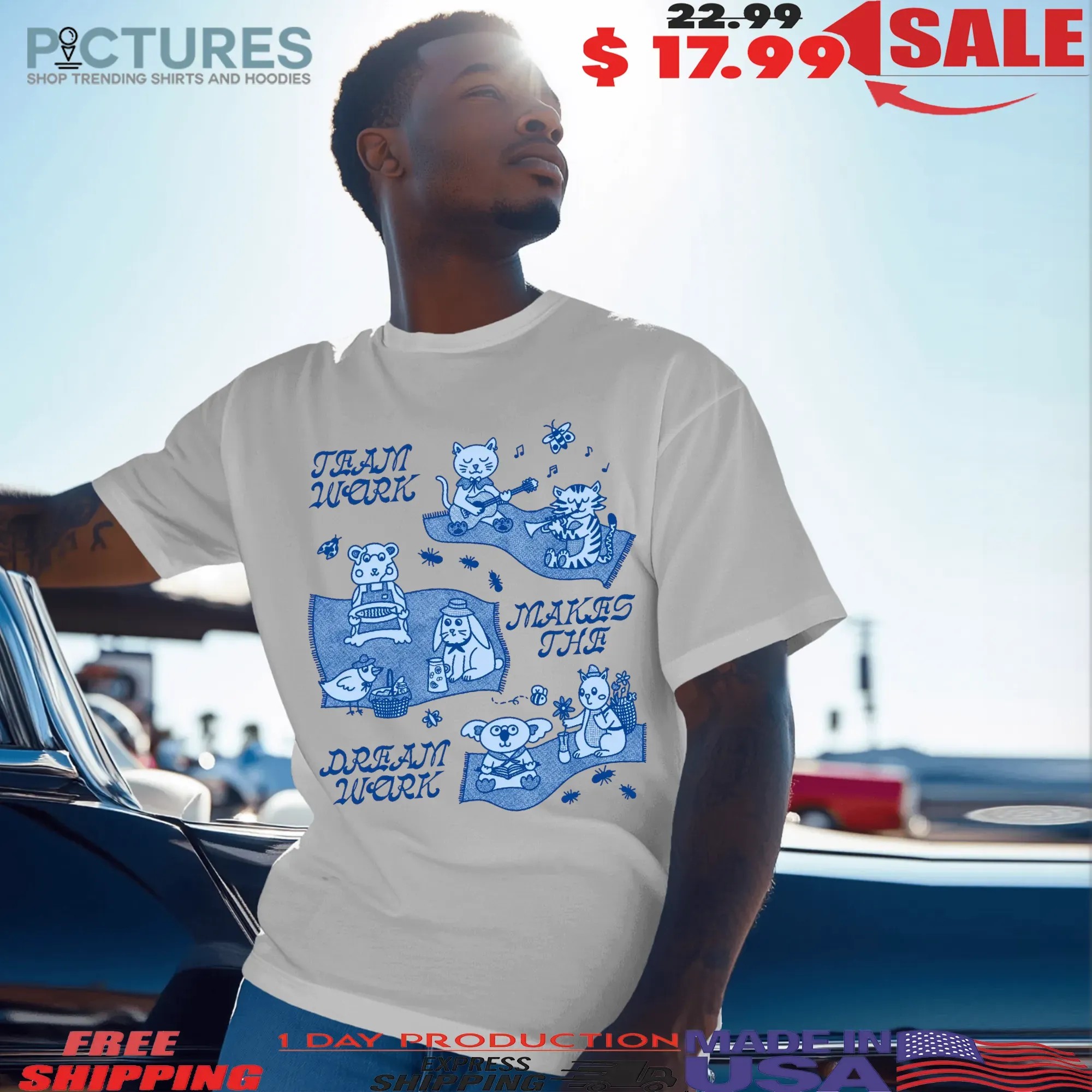 Teamwork Makes the Dream Work Cute Animals T Shirt