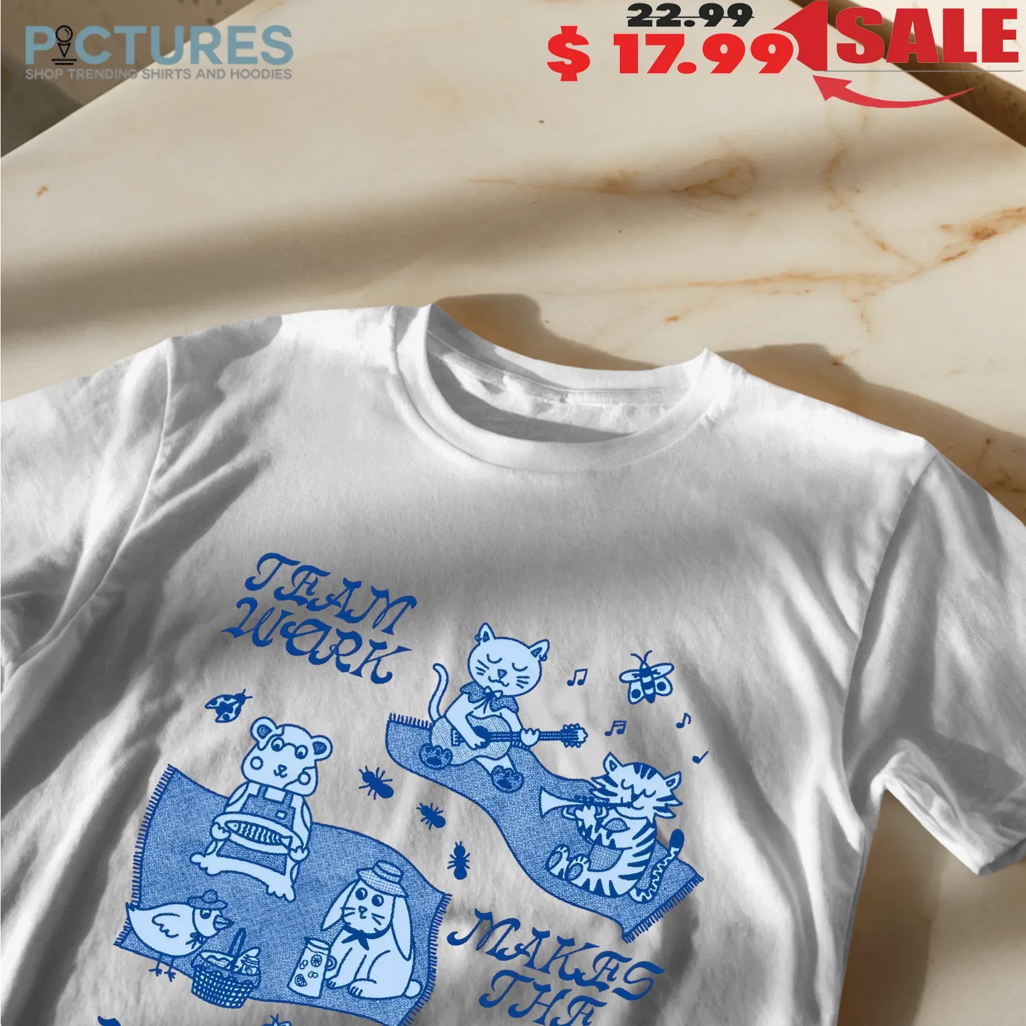 Teamwork Makes the Dream Work Cute Animals T Shirt