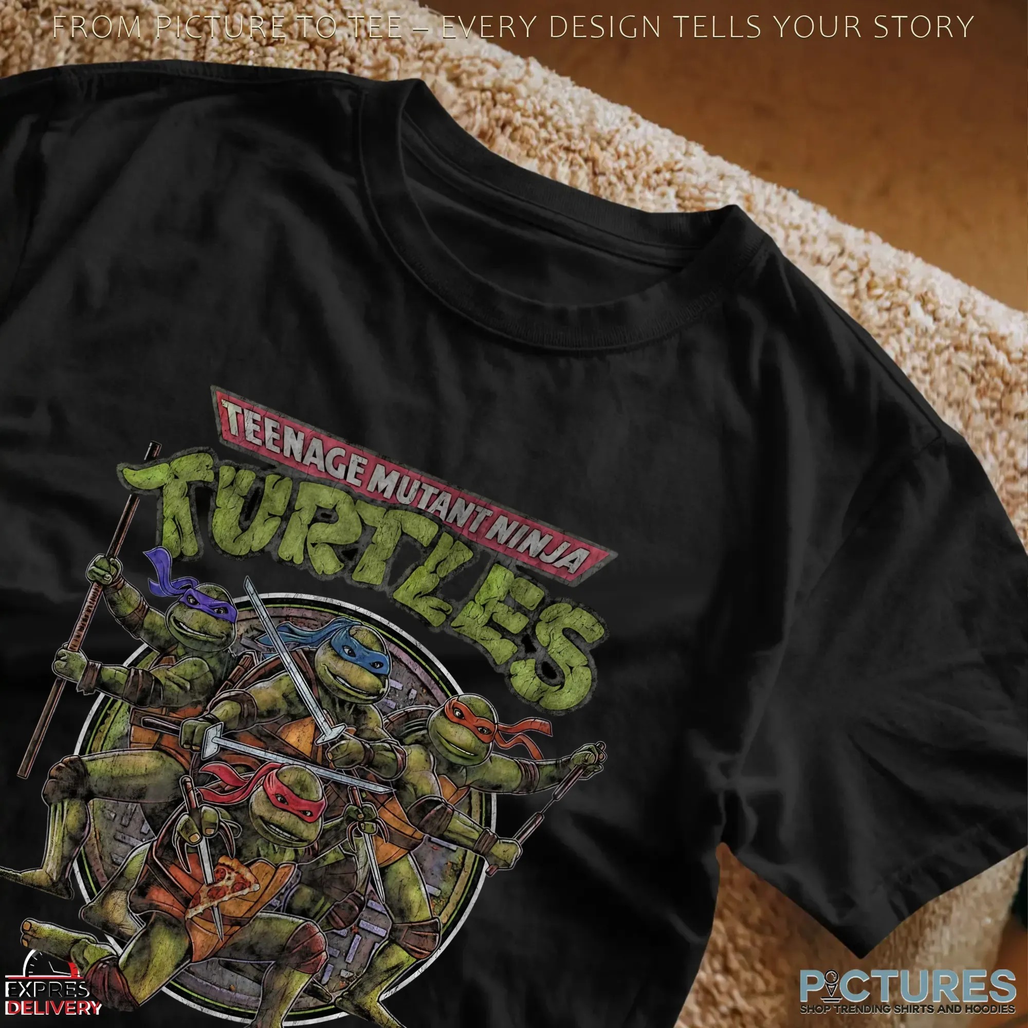 Teenage Mutant Ninja Turtles This Is No Cartoon 1990 Retro T Shirt