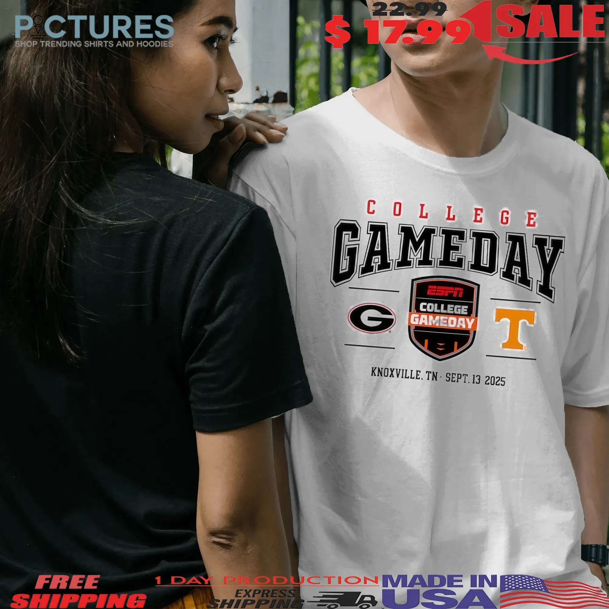 Tennessee Volunteers Vs Georgia Bulldogs Football 2025 College Gameday T Shirt