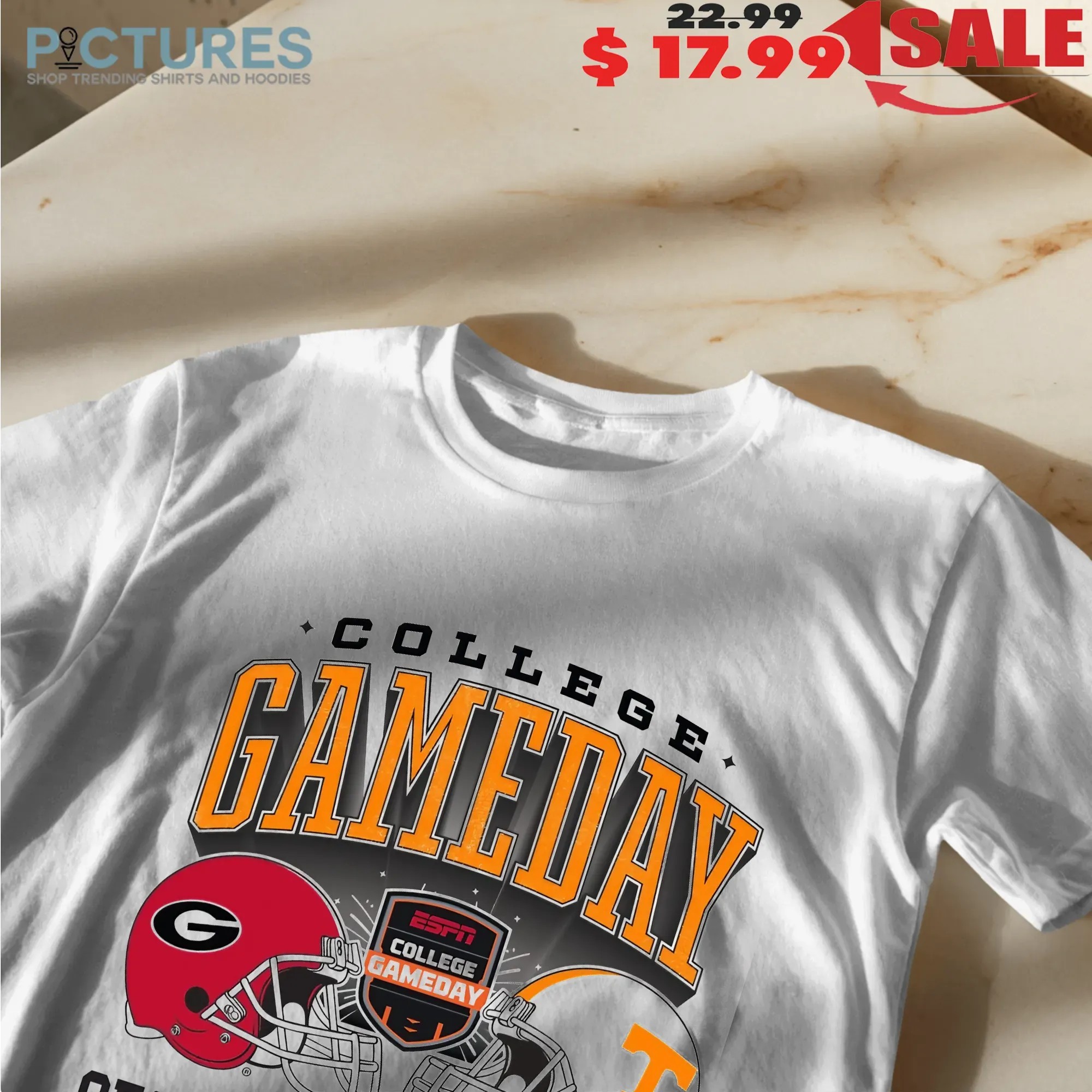 Tennessee Volunteers Vs Georgia Bulldogs NFL September 2025 College Gameday Helmet Graphic T Shirt