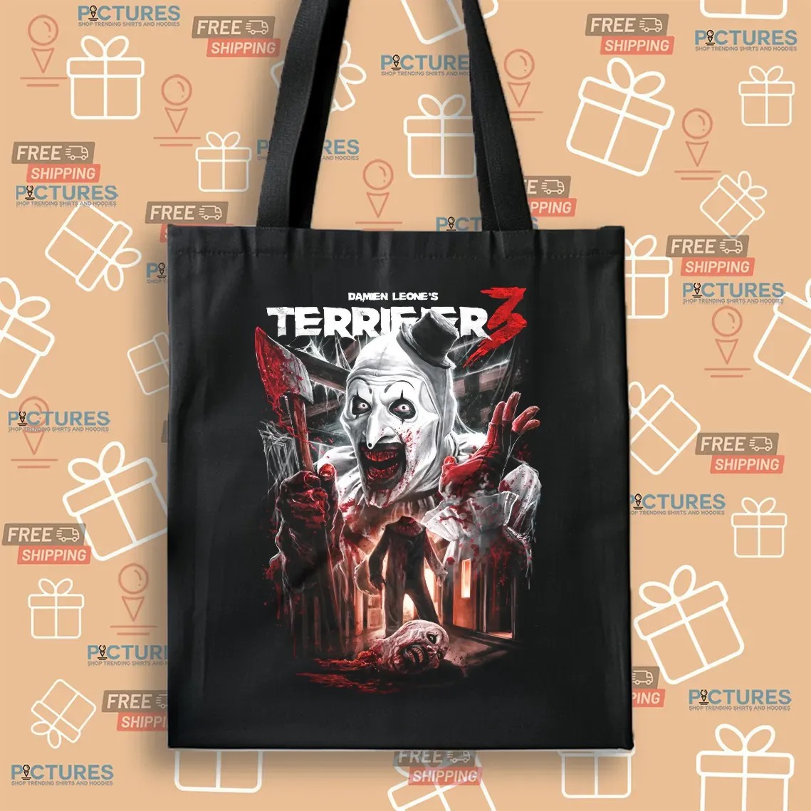Terrifier 3 Heads Will Roll Horror Moive Halloween T Shirt
