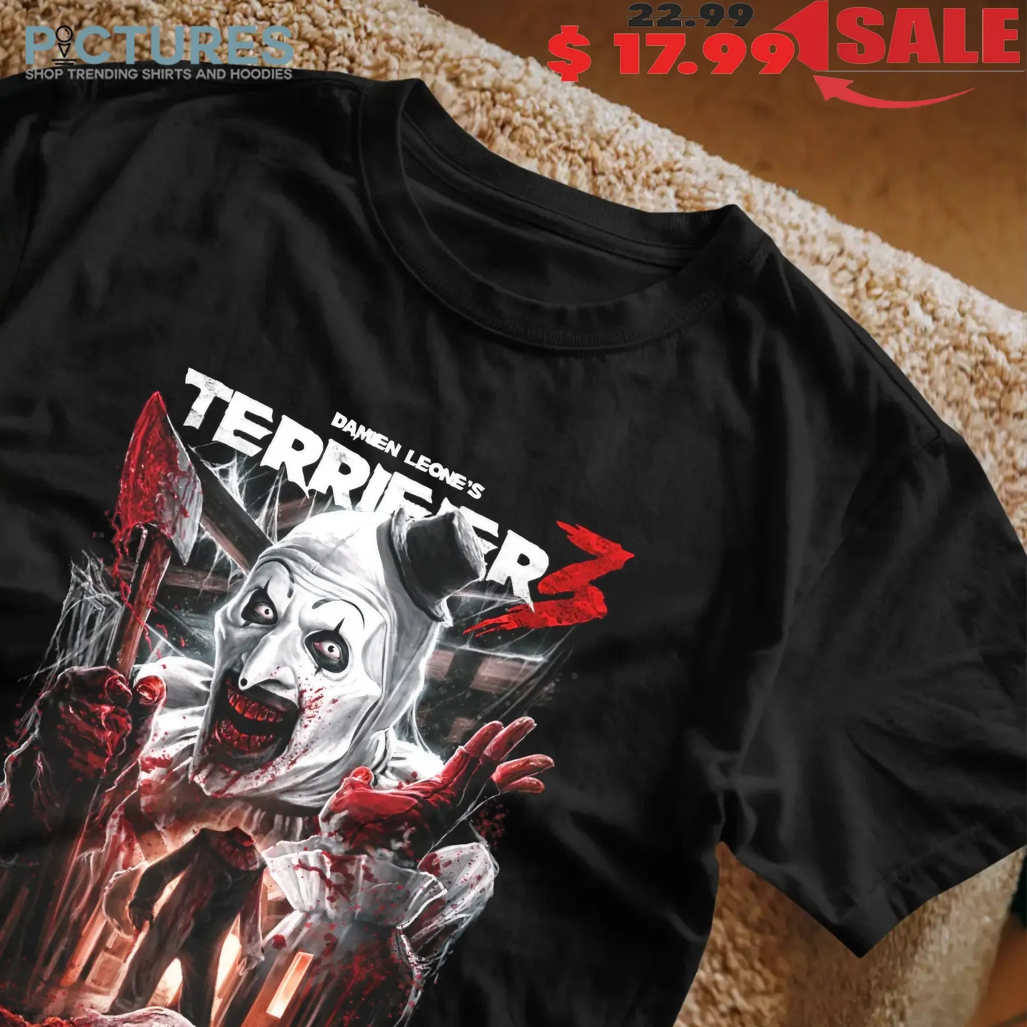 Terrifier 3 Heads Will Roll Horror Moive Halloween T Shirt