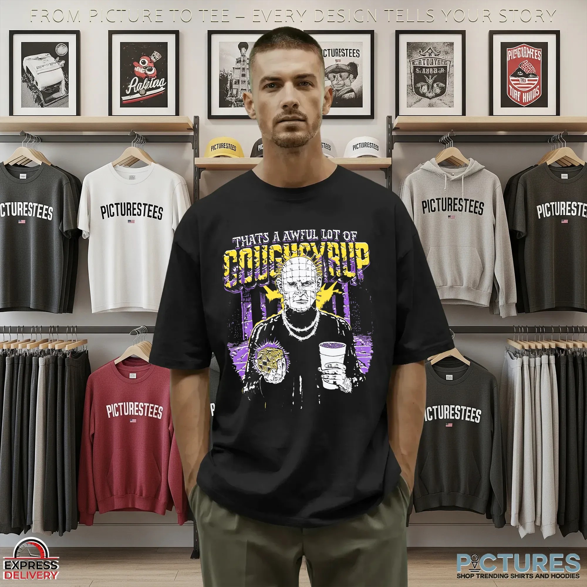 That’s A Awful Lot Of Cough Syrup Hellraiser Horror T Shirt