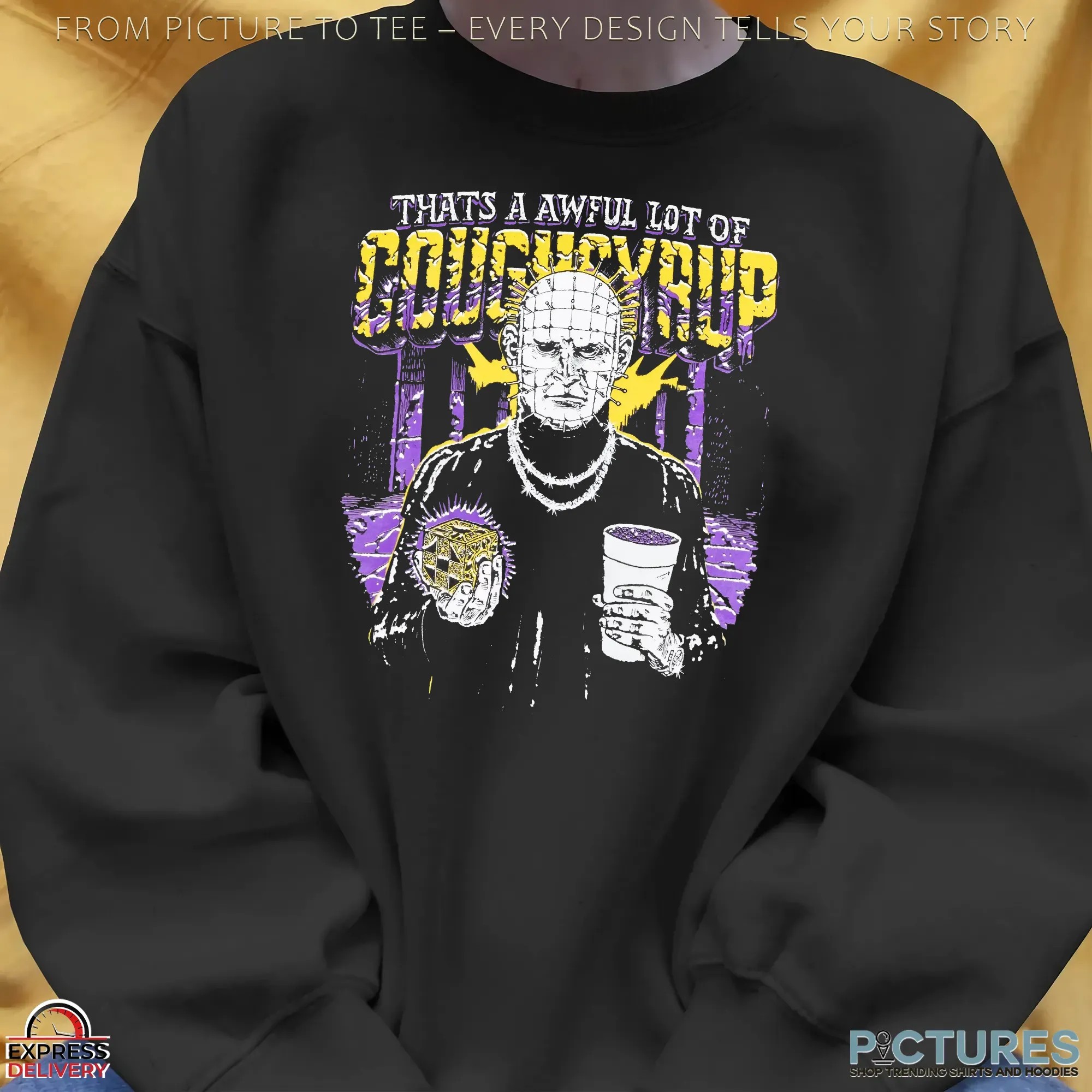 That’s A Awful Lot Of Cough Syrup Hellraiser Horror T Shirt