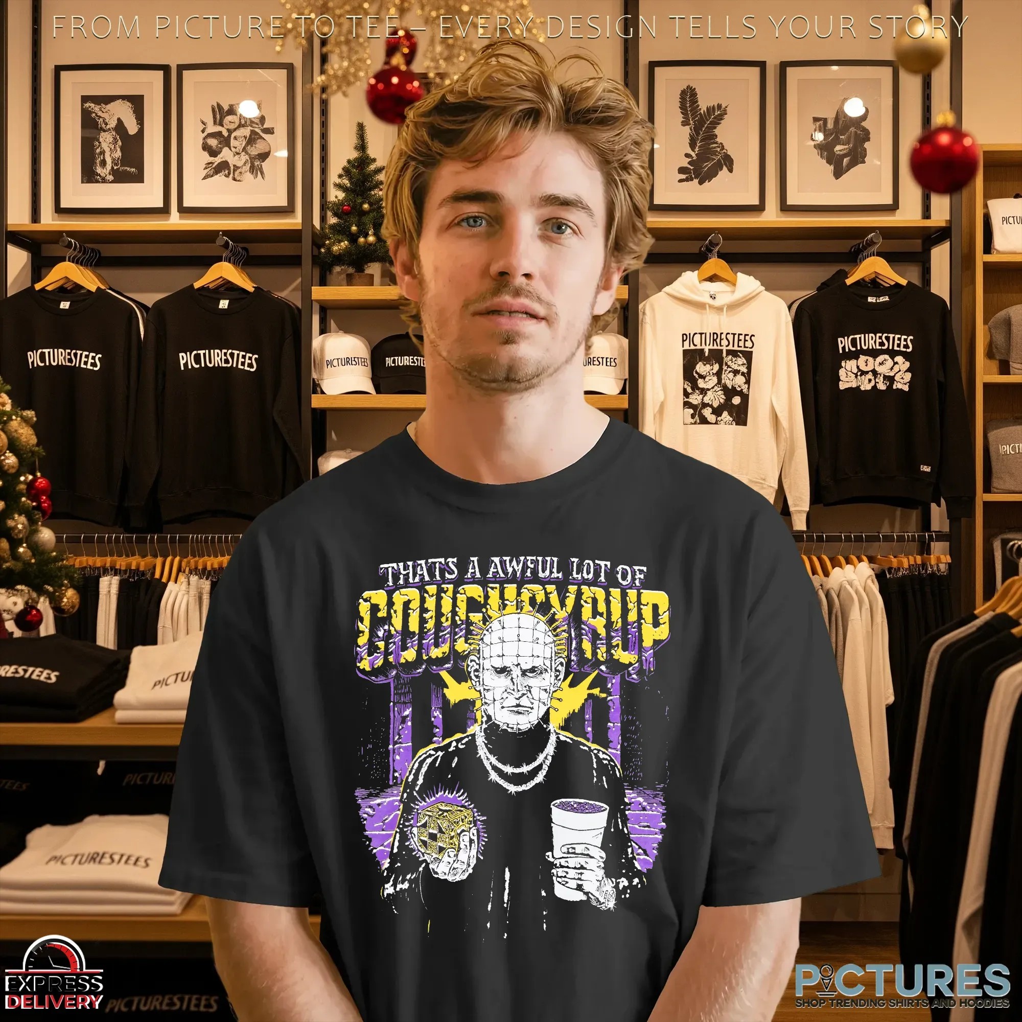 That’s A Awful Lot Of Cough Syrup Hellraiser Horror T Shirt