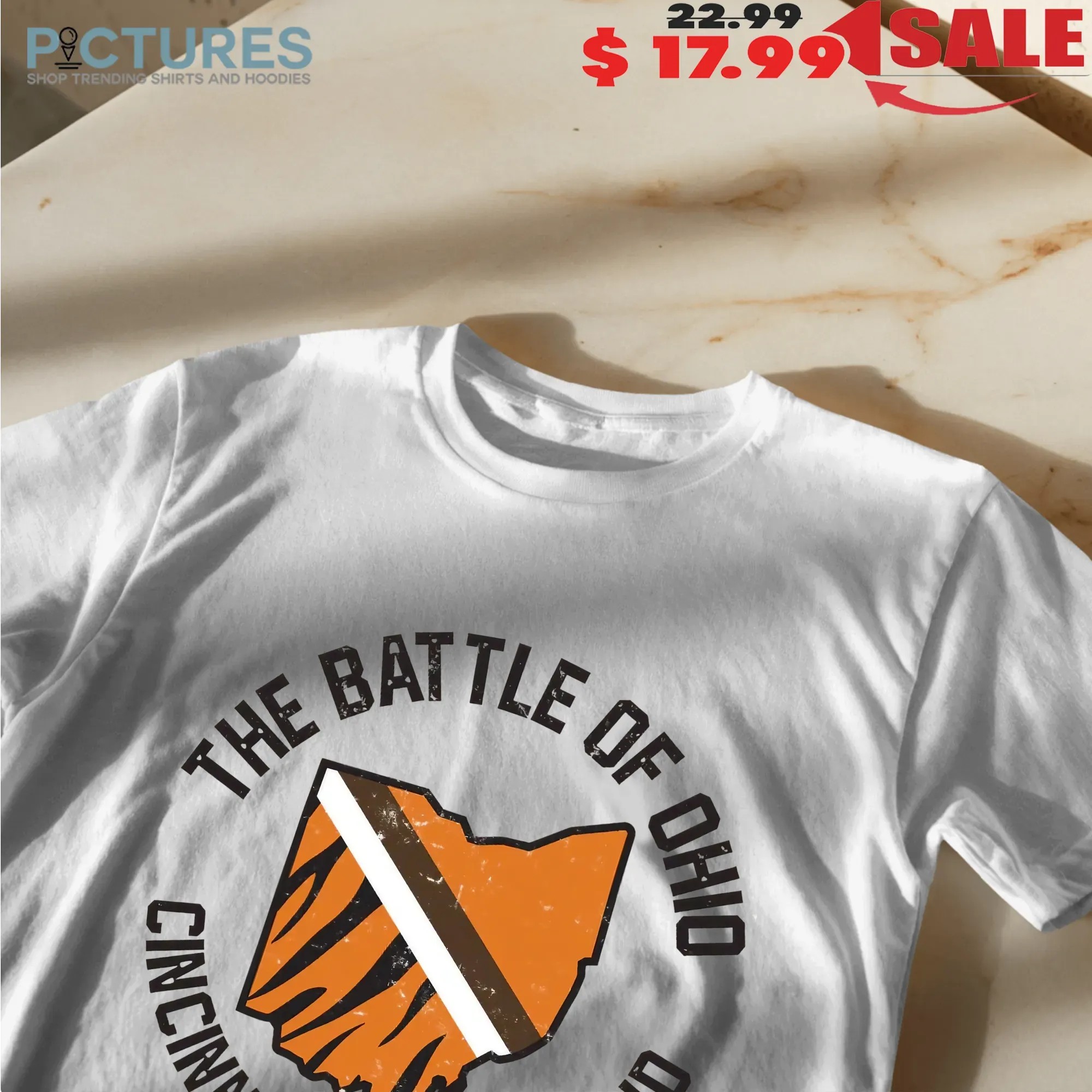 The Battle Of Ohio Cincinnati Vs Cleveland Since 1970 Graphic T Shirt