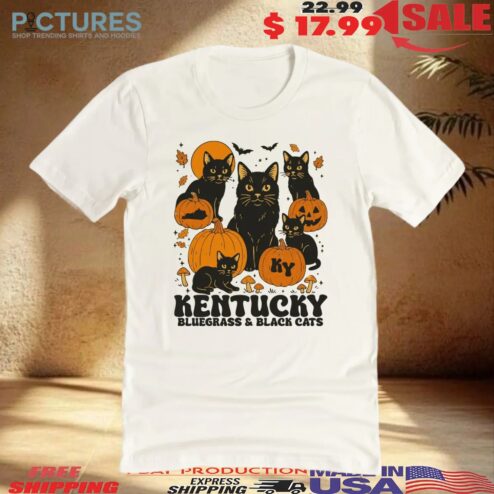 The Bluegrass And Black Cats Halloween Pumpkin T Shirt