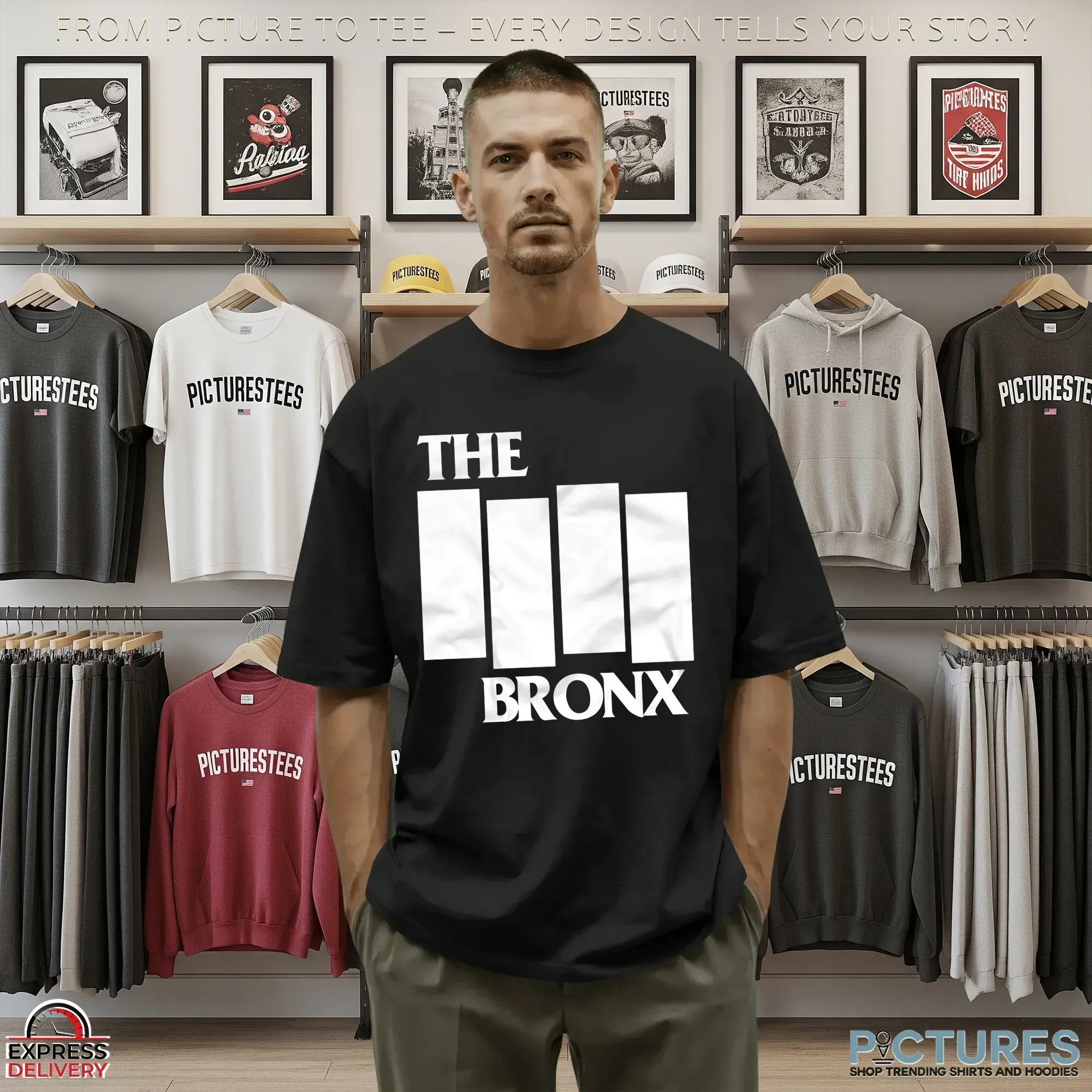 The Bronx Punk Rock Black Flag Logo Parody Graphic T Shirt