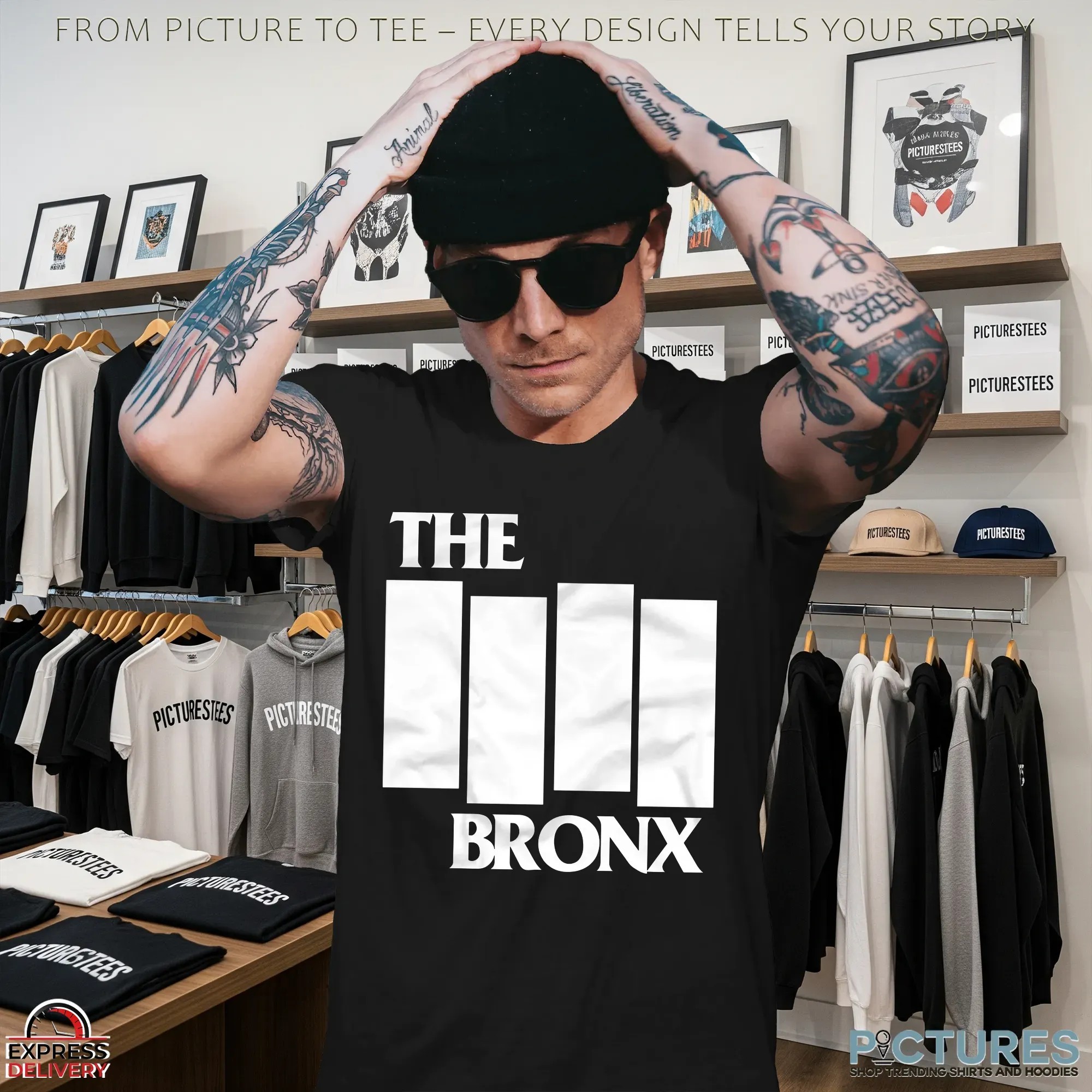 The Bronx Punk Rock Black Flag Logo Parody Graphic T Shirt