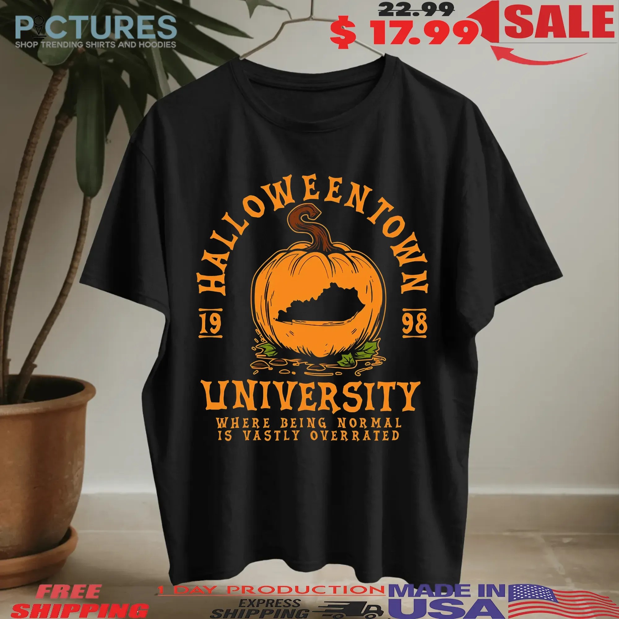 The Halloweentown University 1998 Where Being Normal Is Vastly Overrated T Shirt